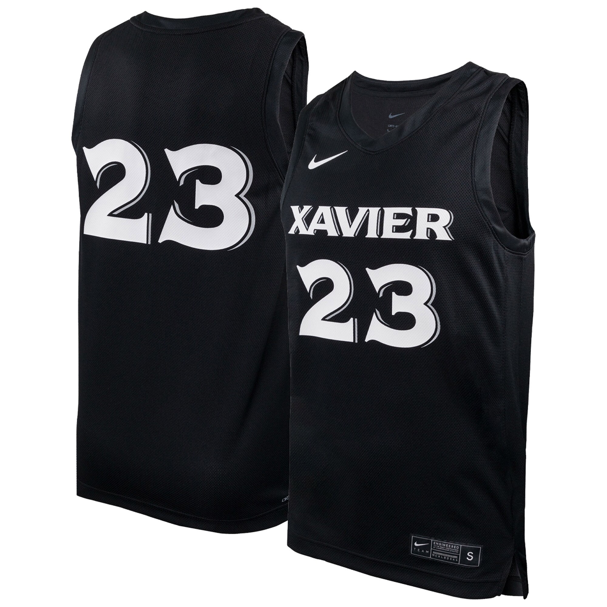 #23 Xavier Musketeers Nike Replica Basketball Jersey - Black