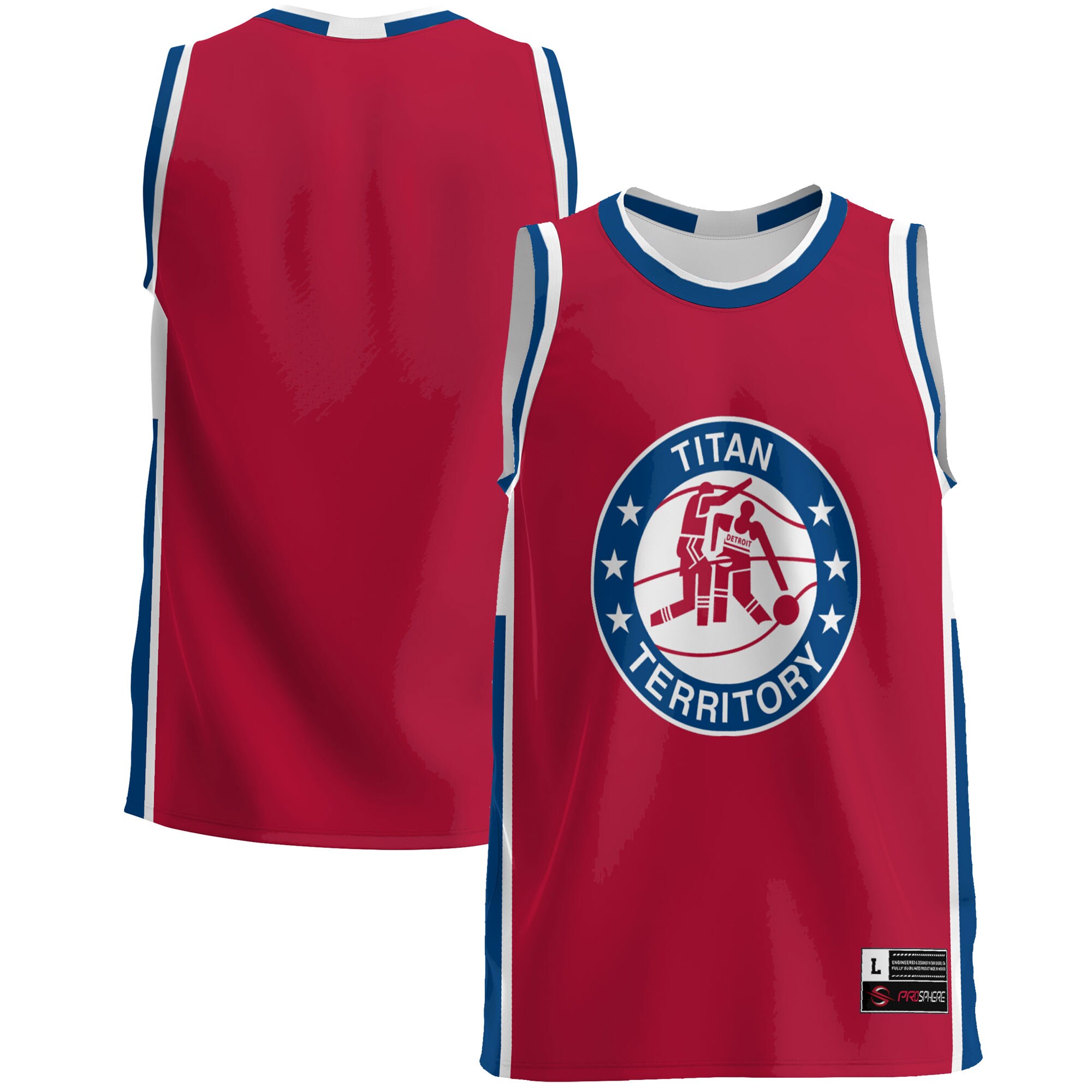 Detroit Mercy Titans Basketball Jersey - Red