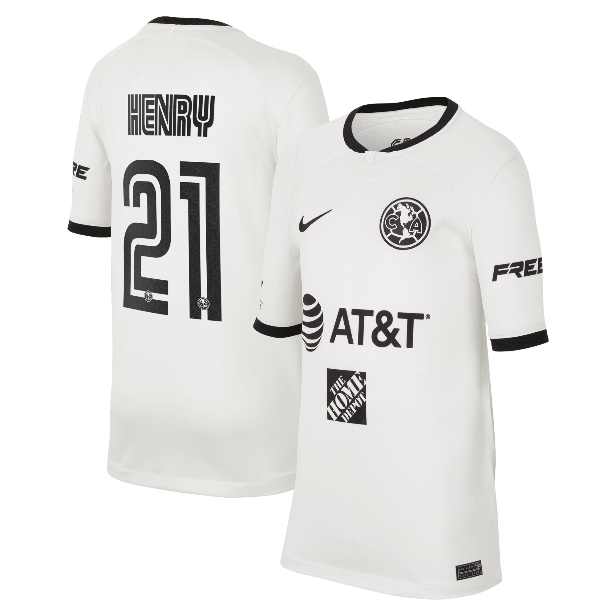 Henry Henry Martin America Nike Youth 2022/23 Third Replica Jersey - White