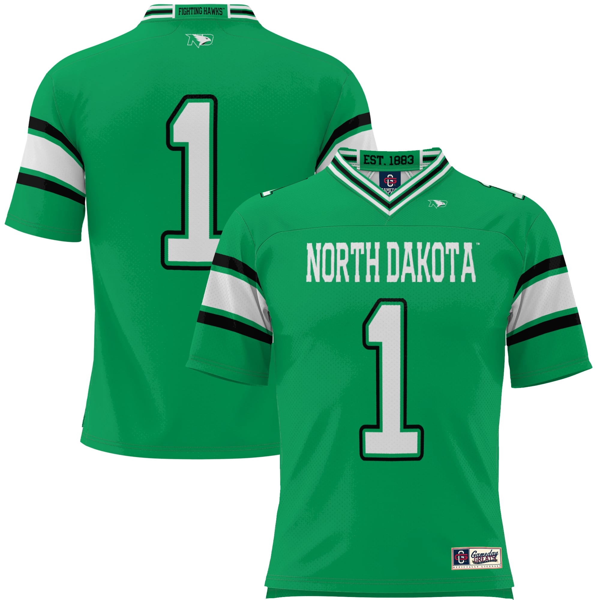 #1 North Dakota ProSphere Endzone Football Jersey - Kelly Green
