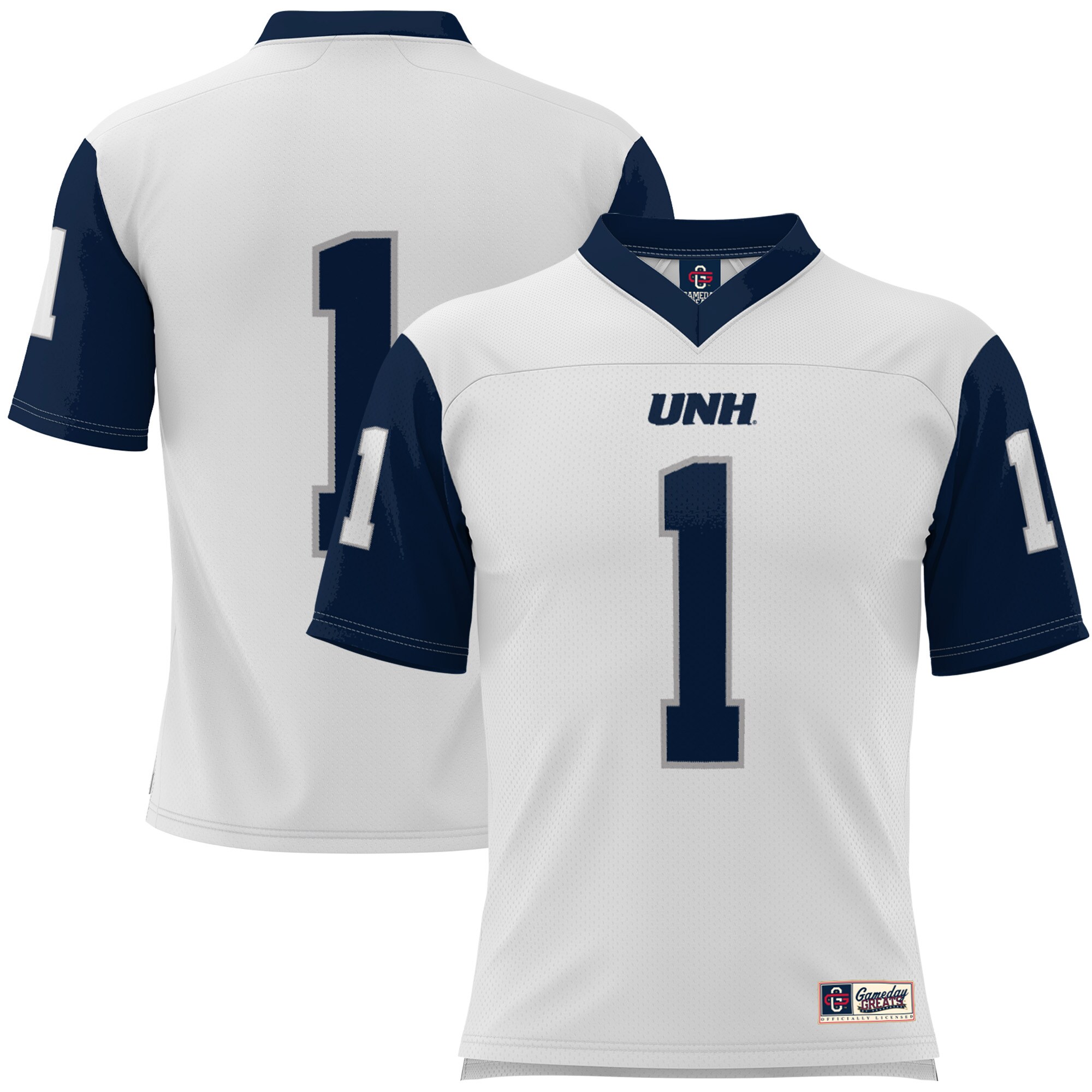 #1 New Hampshire Wildcats ProSphere Football Jersey - White