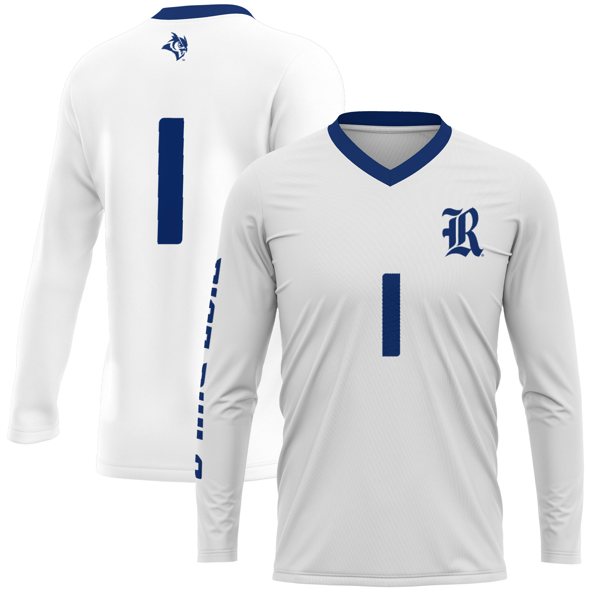 #1 Rice Owls ProSphere Youth Women's Volleyball Jersey - White