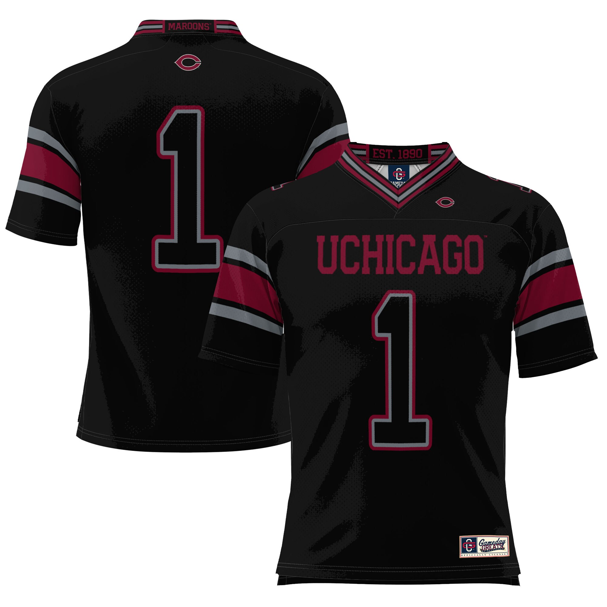 #1 UChicago Maroons ProSphere Youth Football Jersey - Black