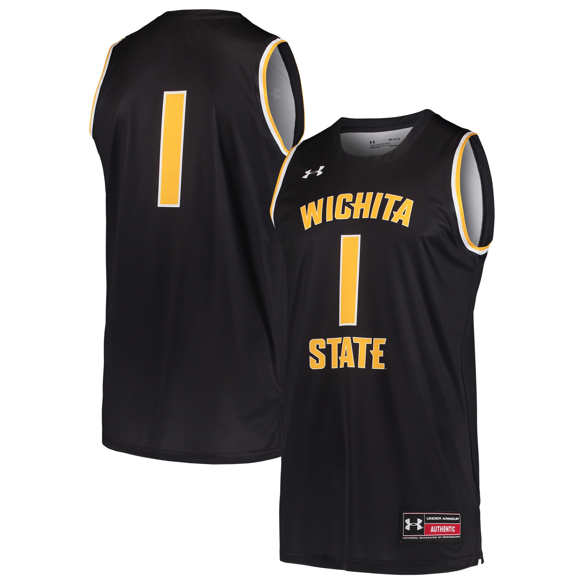 #1 Wichita State Shockers Under Armour Basketball Replica Jersey - Black