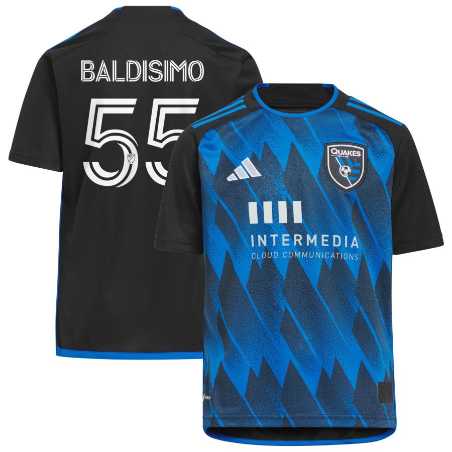 Michael Baldisimo San Jose Earthquakes adidas Youth 2023 Active Fault Jersey Replica Jersey - Blue