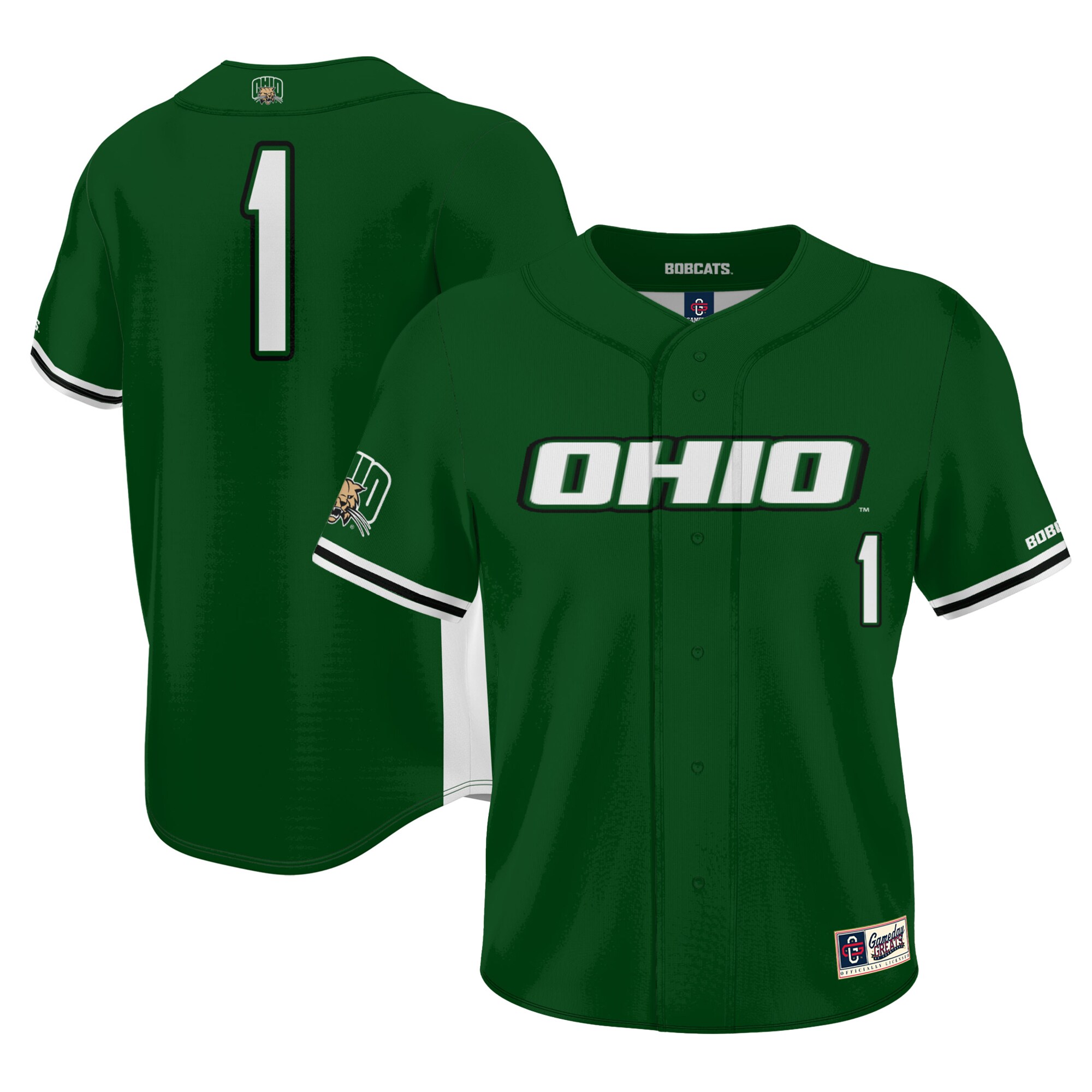 #1 Ohio Bobcats ProSphere Youth Baseball Jersey - Green