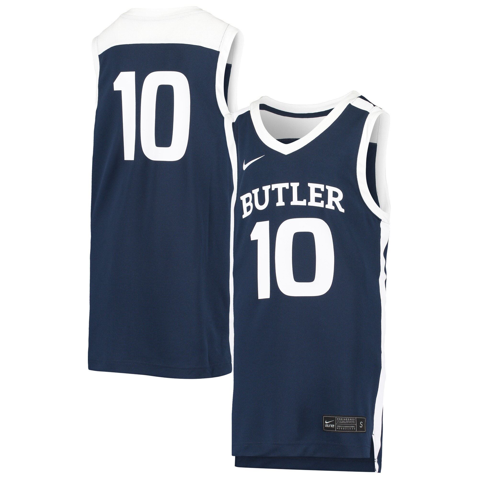 #10 Butler Bulldogs Nike Youth Team Replica Basketball Jersey - Navy
