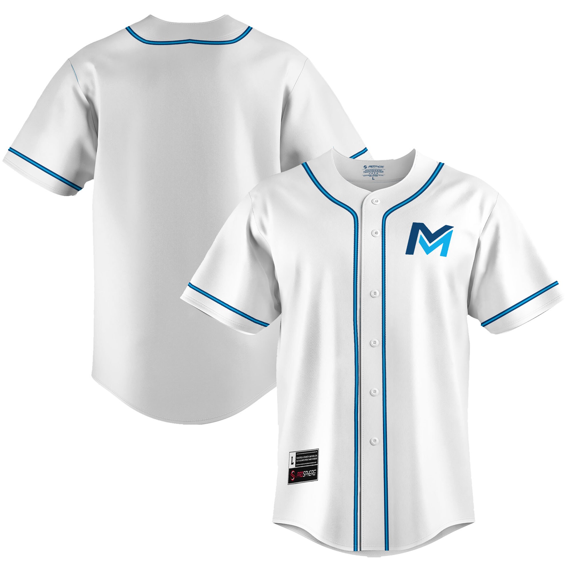 Mid Michigan College ProSphere Youth Baseball Jersey - White