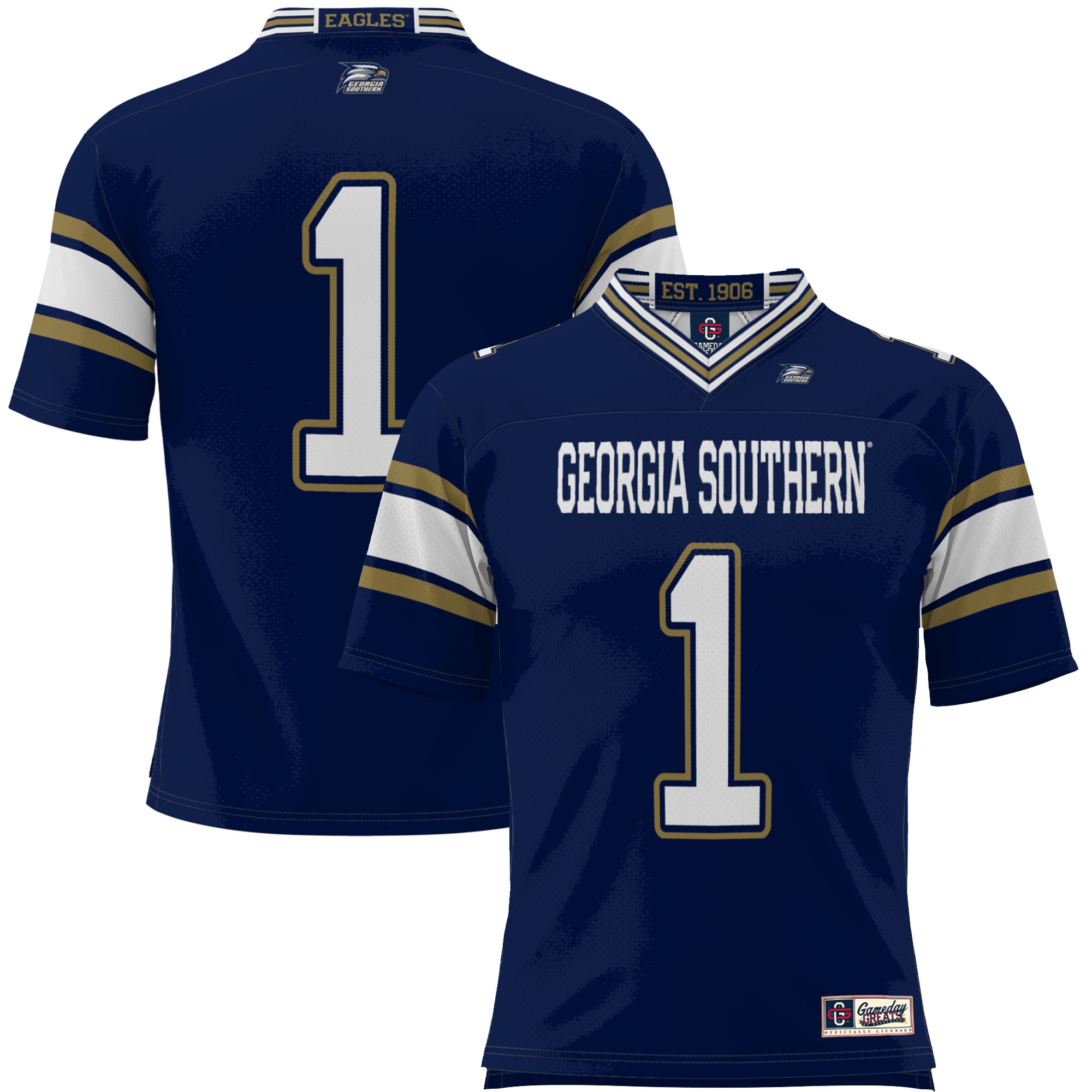 #1 Georgia Southern Eagles ProSphere Endzone Football Jersey - Blue