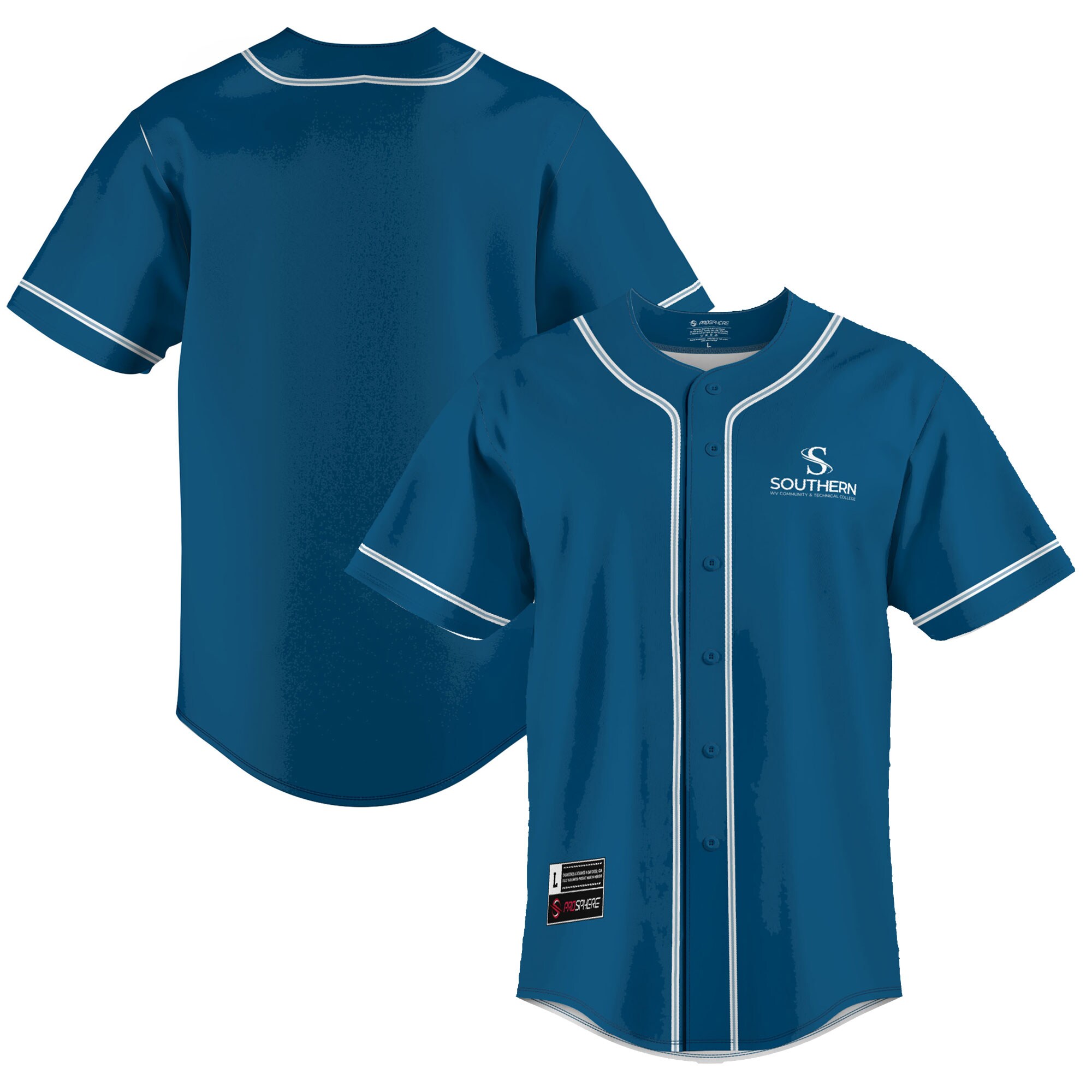 Southern West Virginia Community and Technical College ProSphere Baseball Jersey - Blue