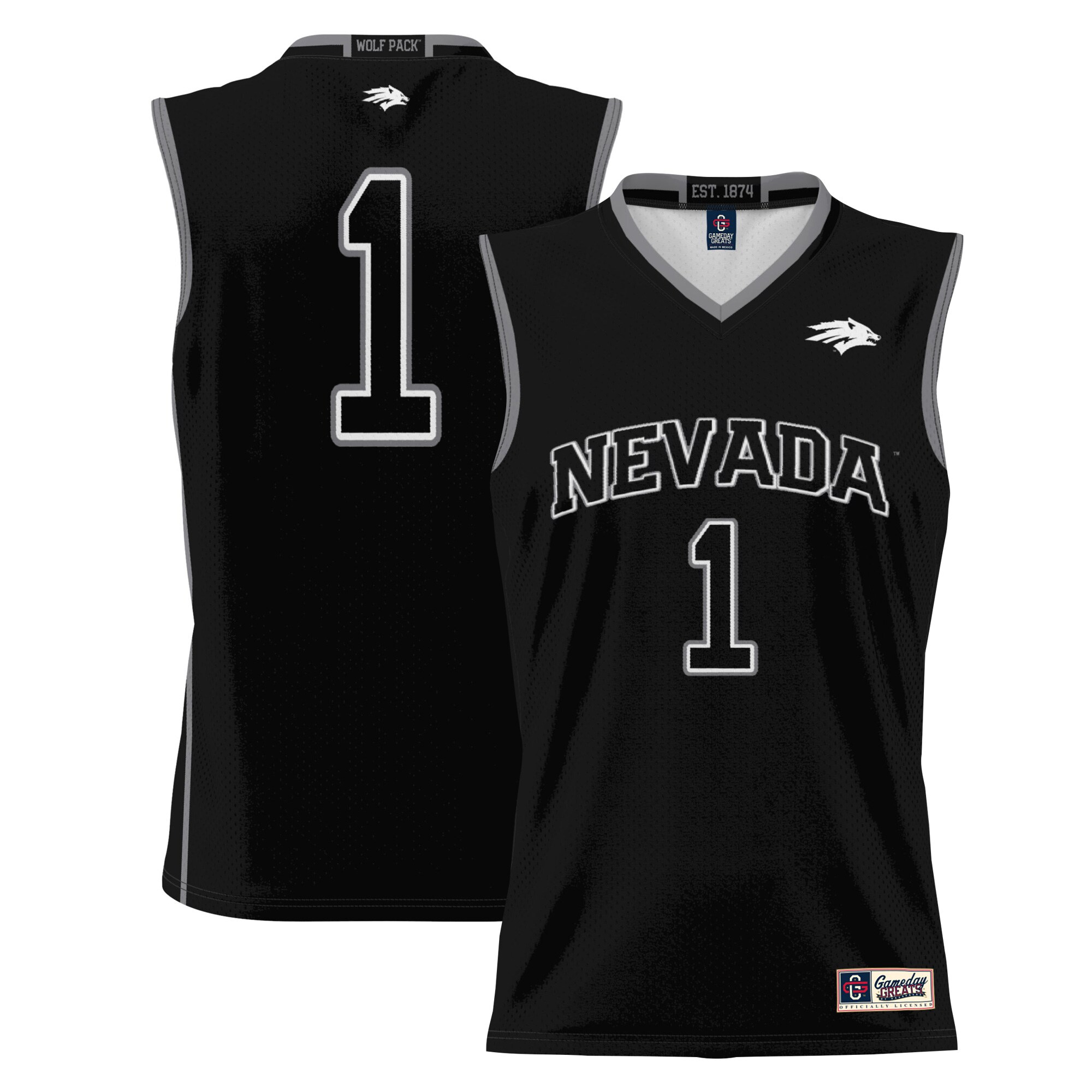 #1 Nevada Wolf Pack ProSphere Basketball Jersey - Black
