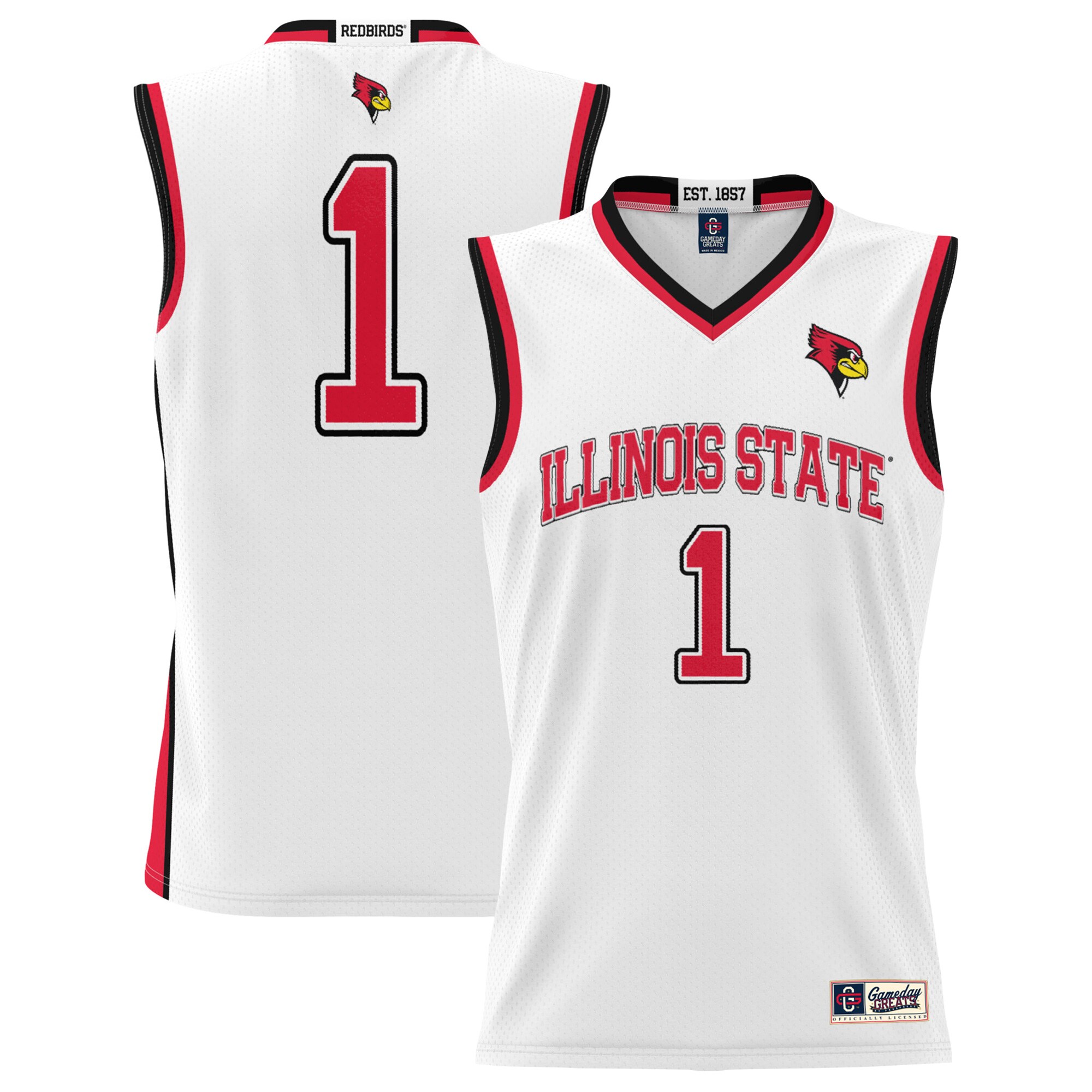 #1 Illinois State Redbirds ProSphere Basketball Jersey - White