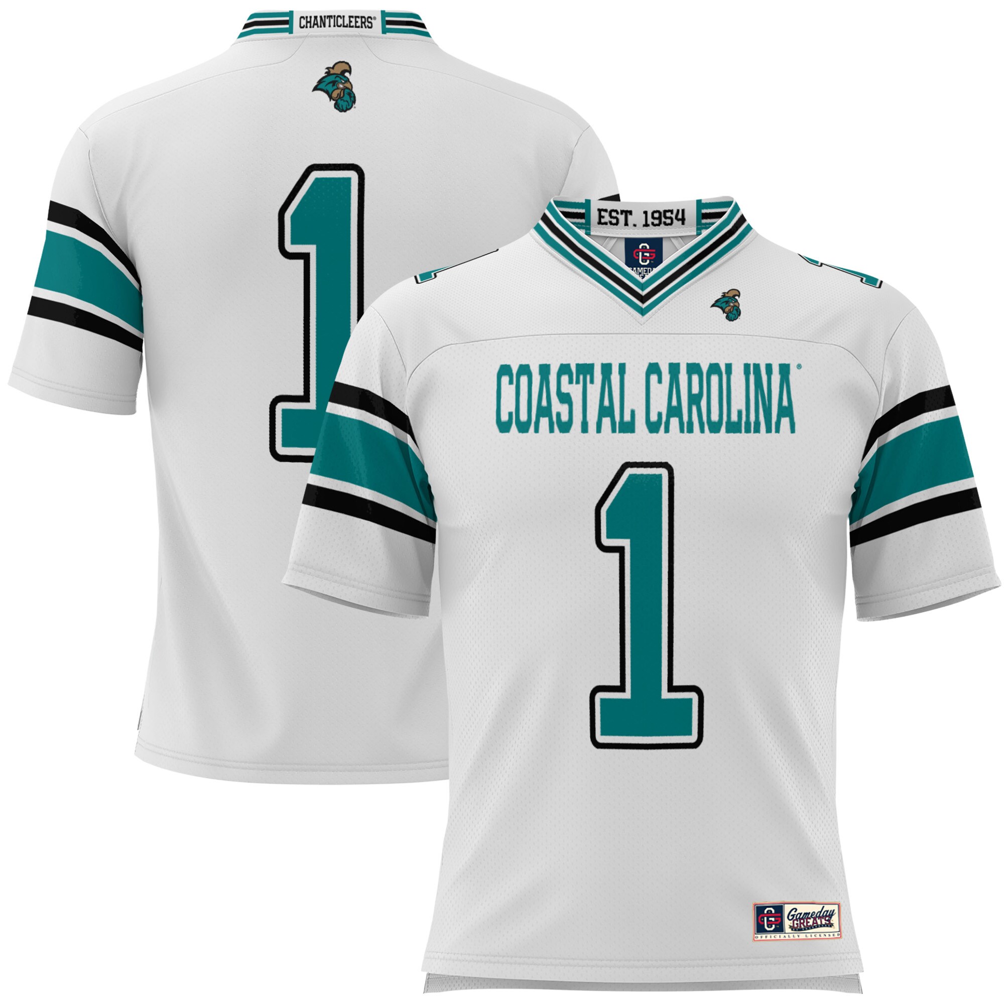 #1 Coastal Carolina Chanticleers ProSphere Football Jersey - White