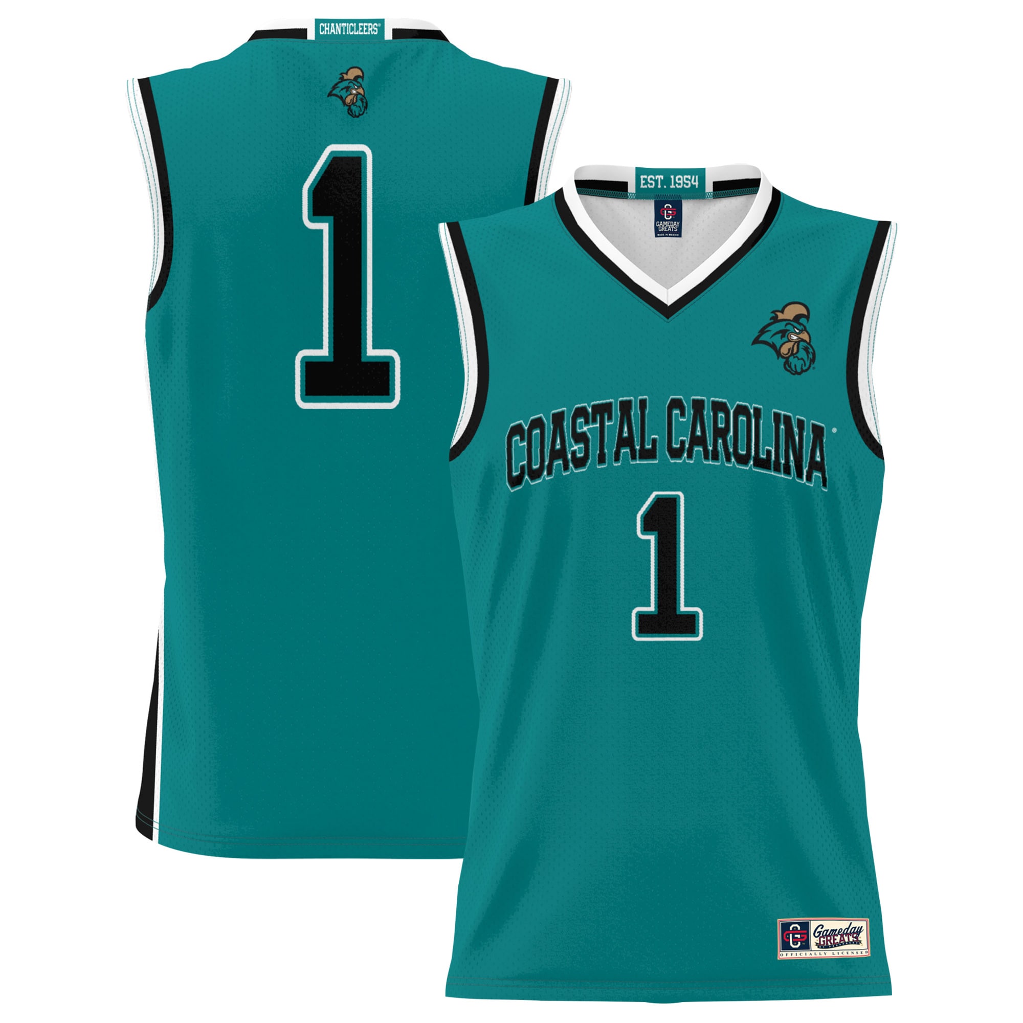 #1 Coastal Carolina Chanticleers ProSphere Basketball Jersey - Teal