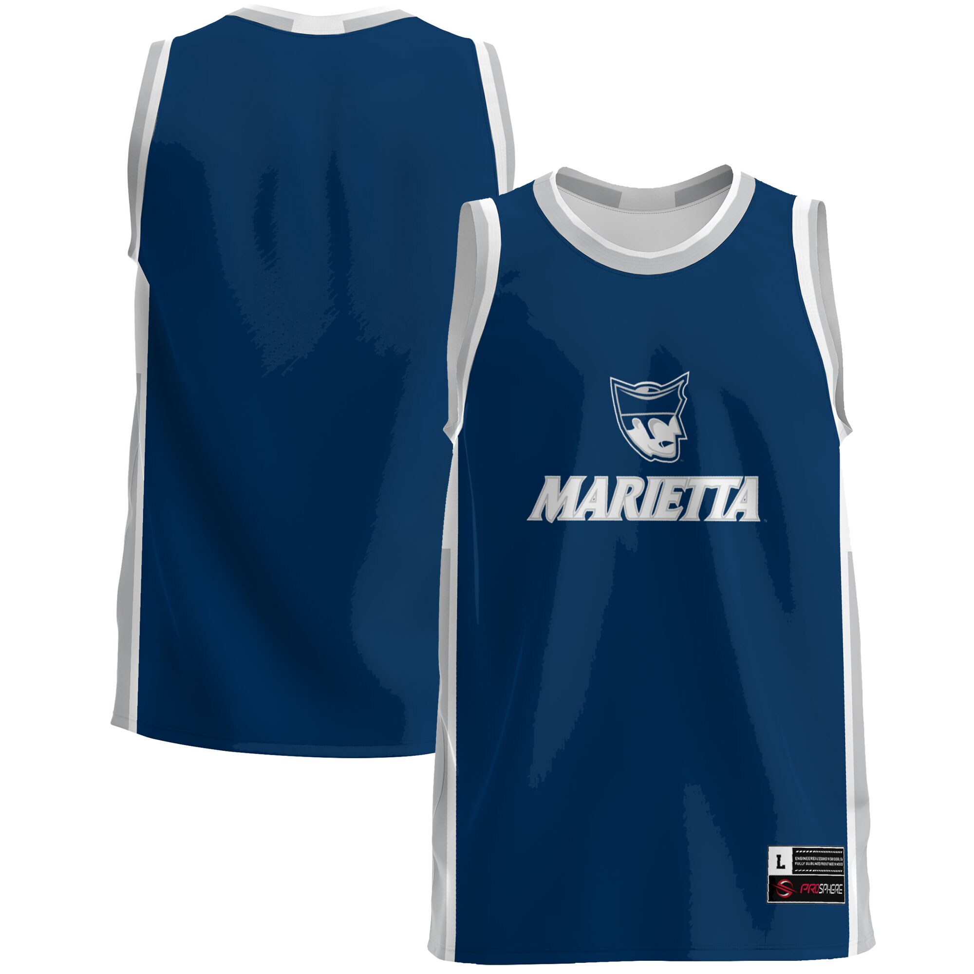 Marietta College Pioneers Basketball Jersey - Navy
