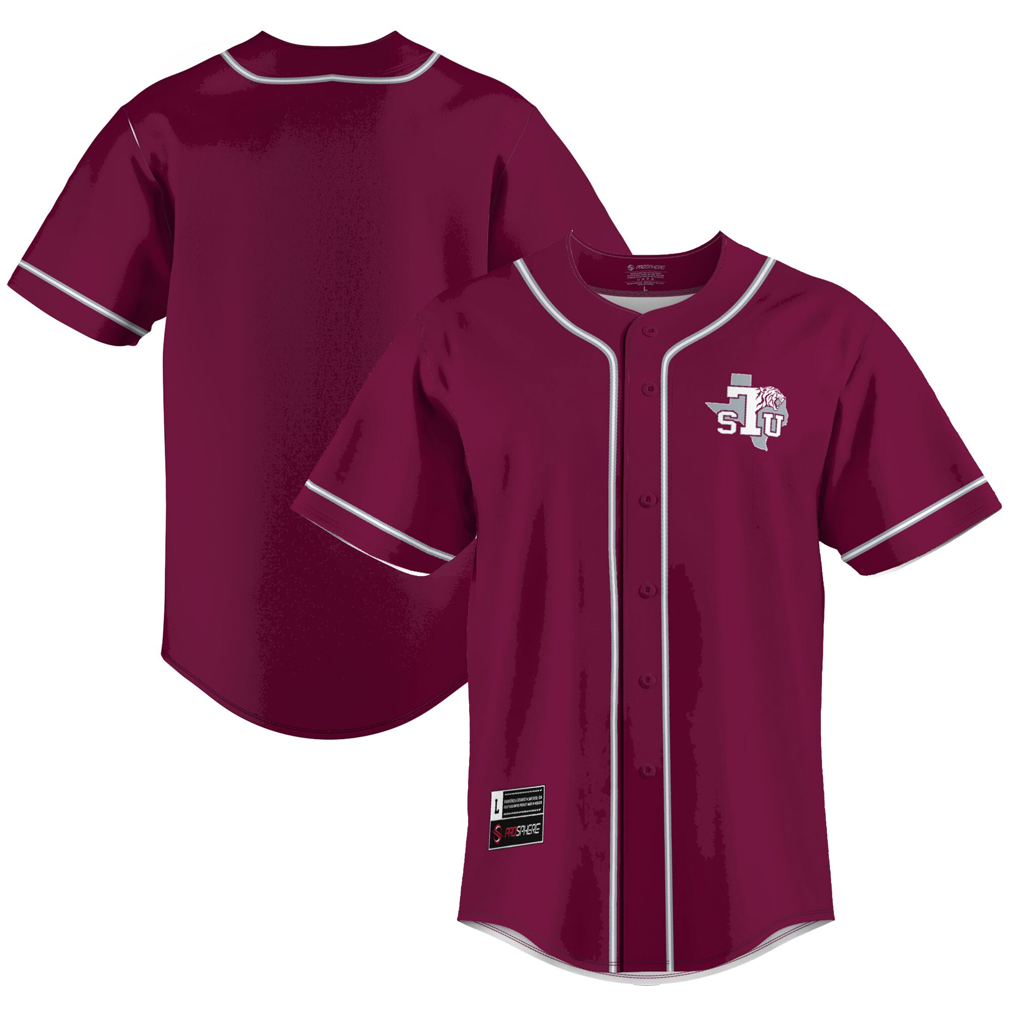 Texas Southern Tigers Baseball Jersey - Maroon