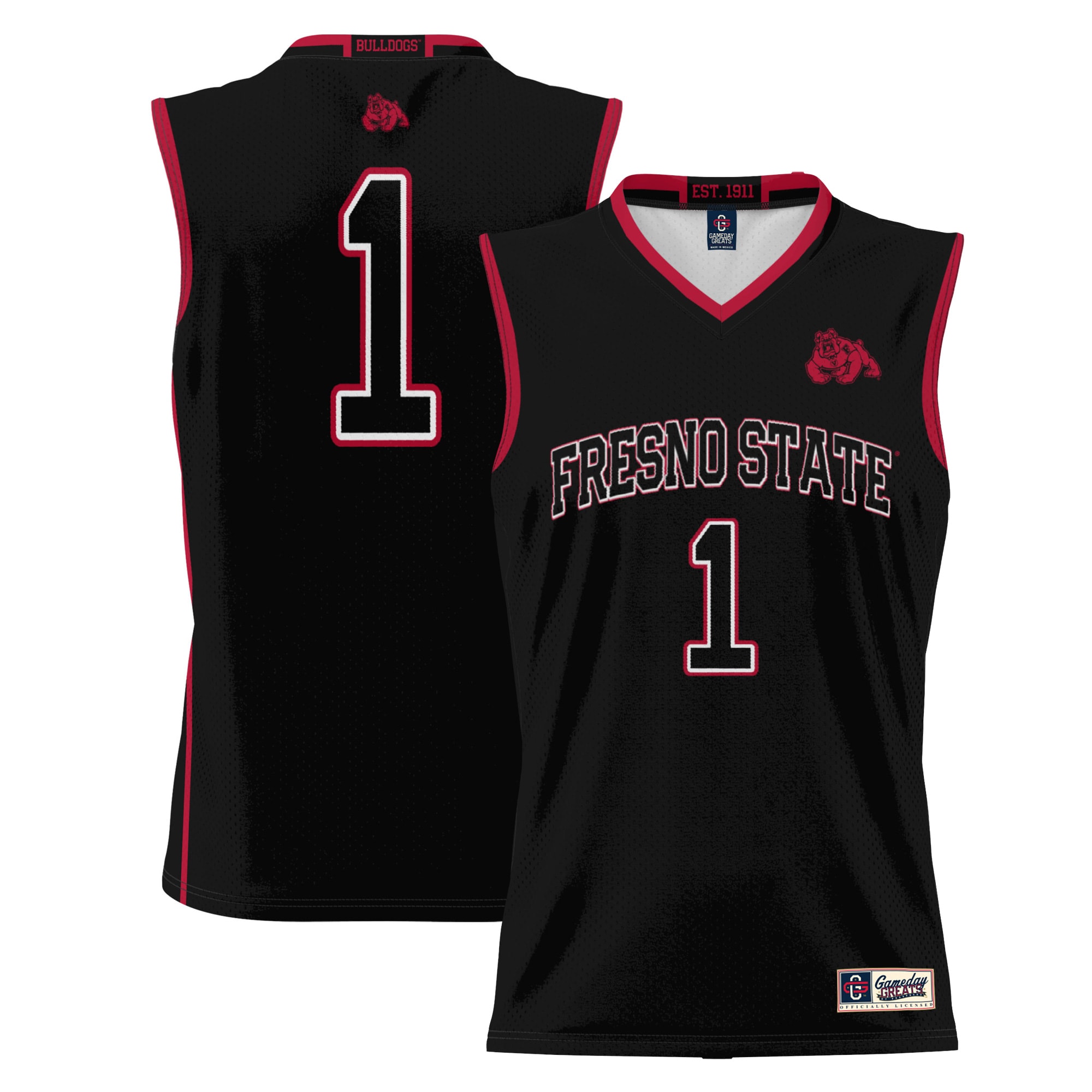 #1 Fresno State Bulldogs ProSphere Basketball Jersey - Black