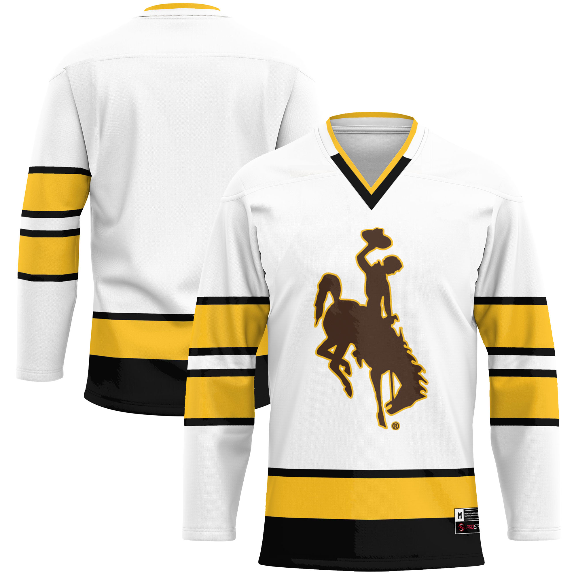 Wyoming Cowboys Hockey Jersey - White