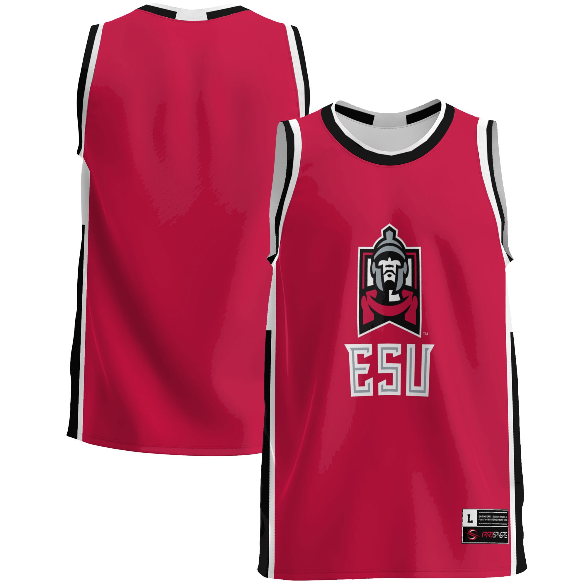 East Stroudsburg Warriors Basketball Jersey - Red