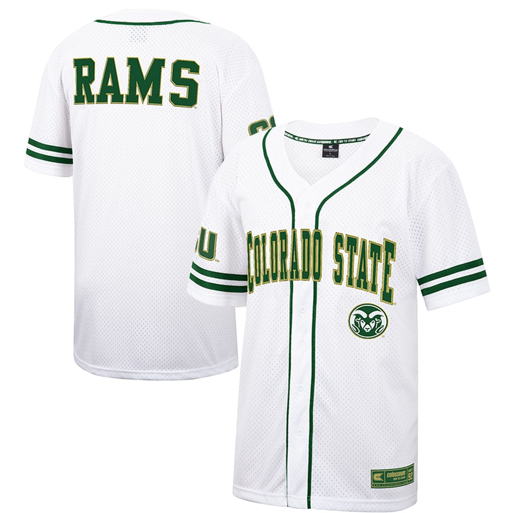 Colorado State Rams Colosseum Free Spirited Mesh Button-Up Baseball Jersey - White