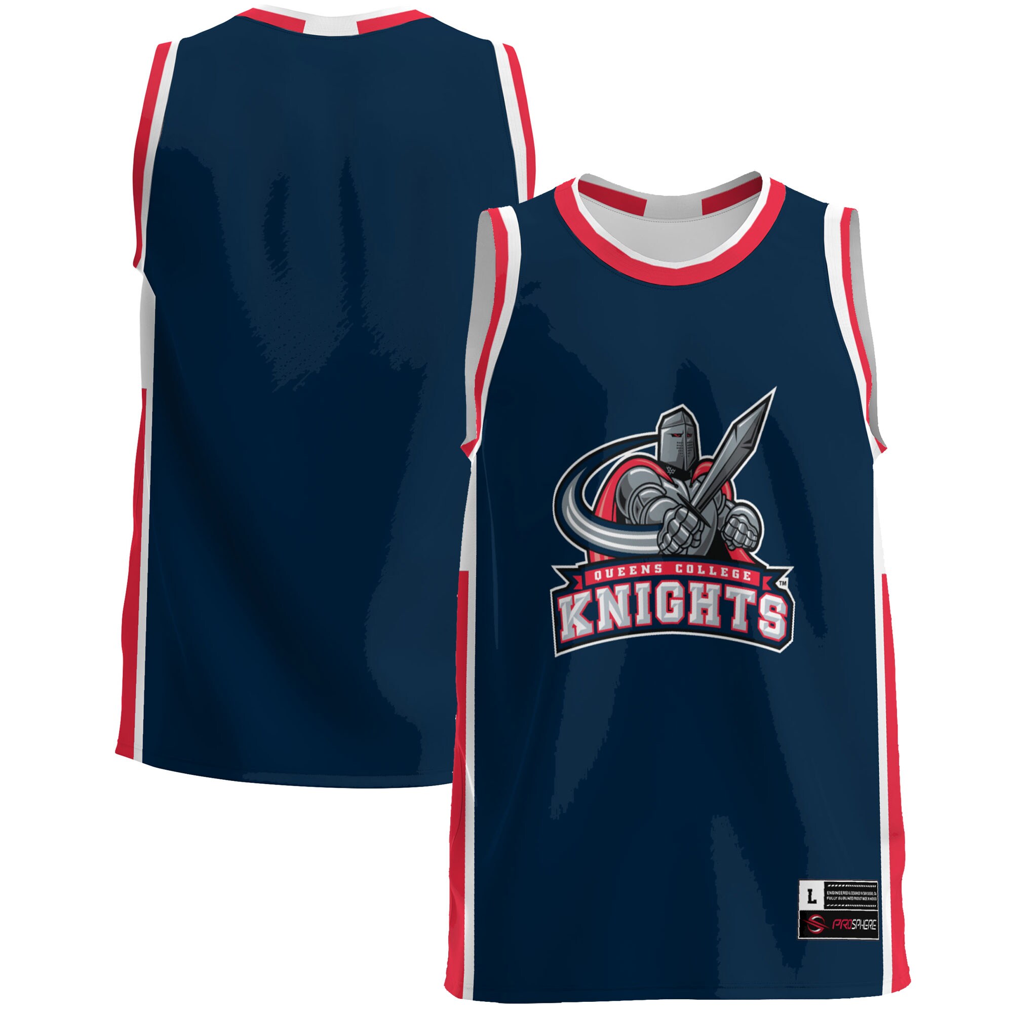 Queens College Knights Basketball Jersey - Blue