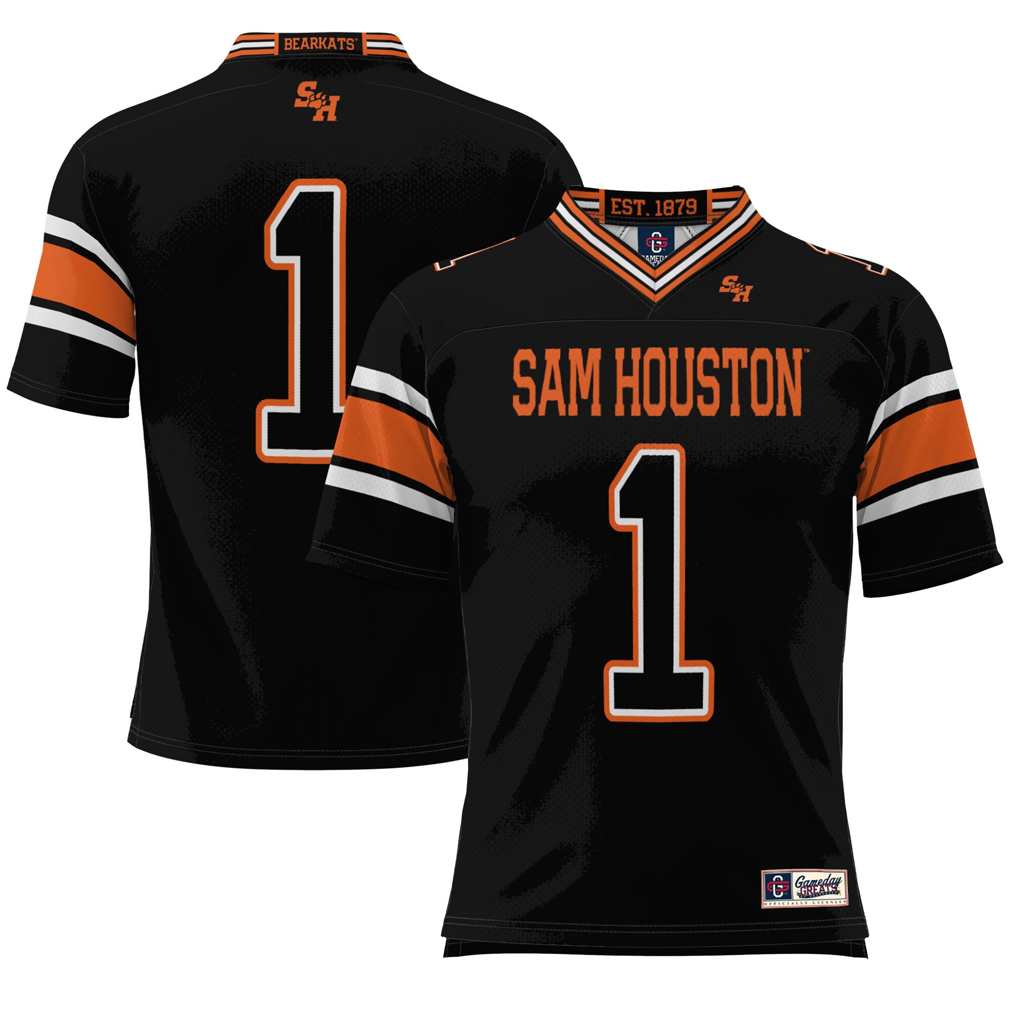#1 Sam Houston State Bearkats ProSphere Endzone Football Jersey - Black