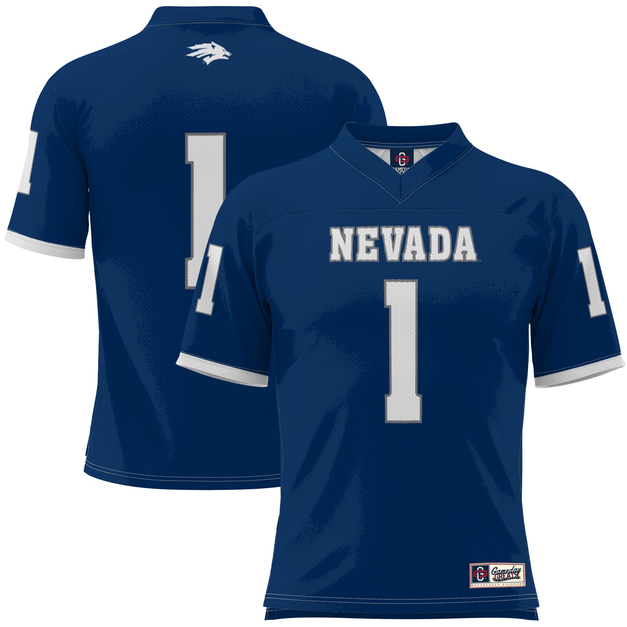 #1 Nevada Wolf Pack ProSphere Youth Football Jersey - Navy