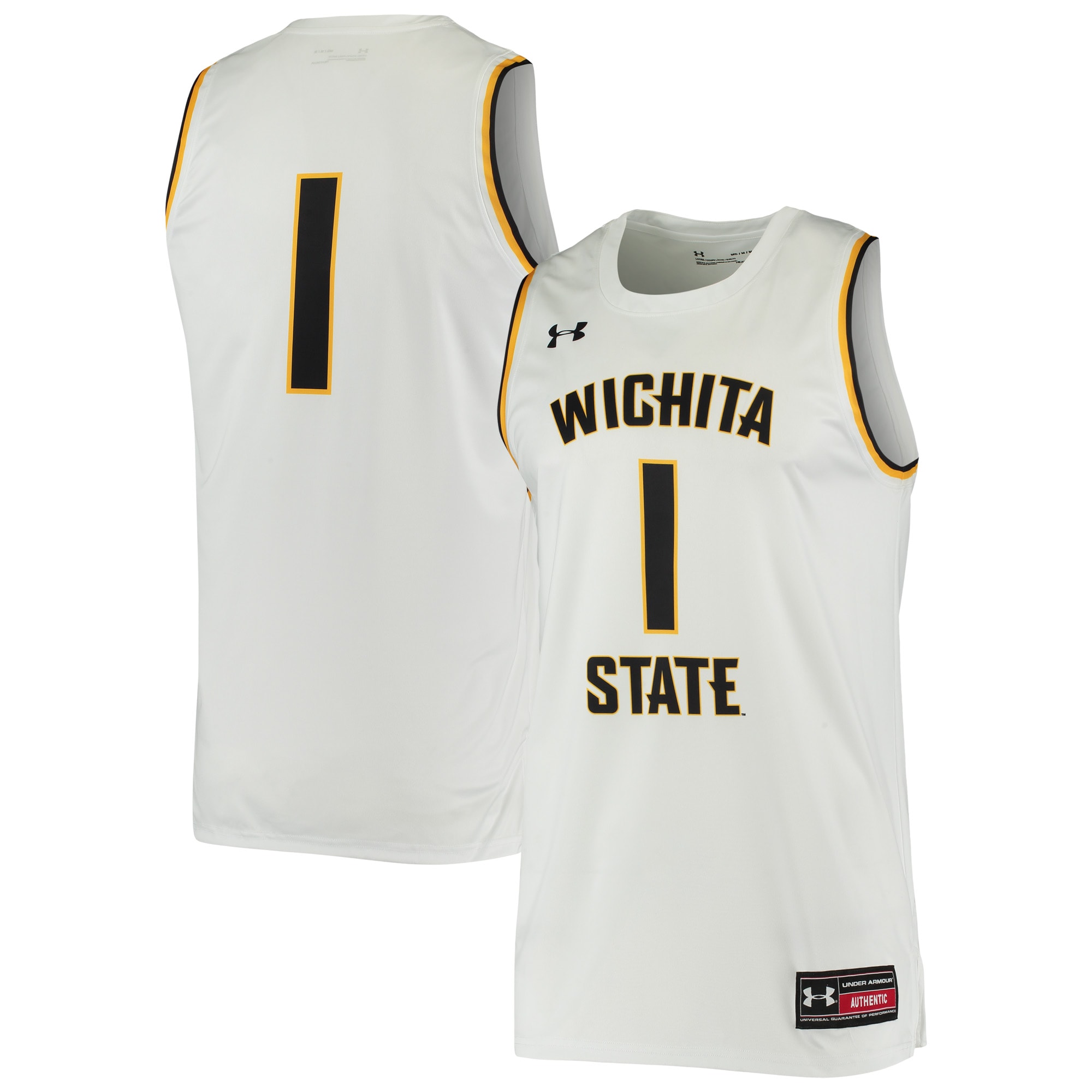 #1 Wichita State Shockers Under Armour Replica Basketball Jersey - White