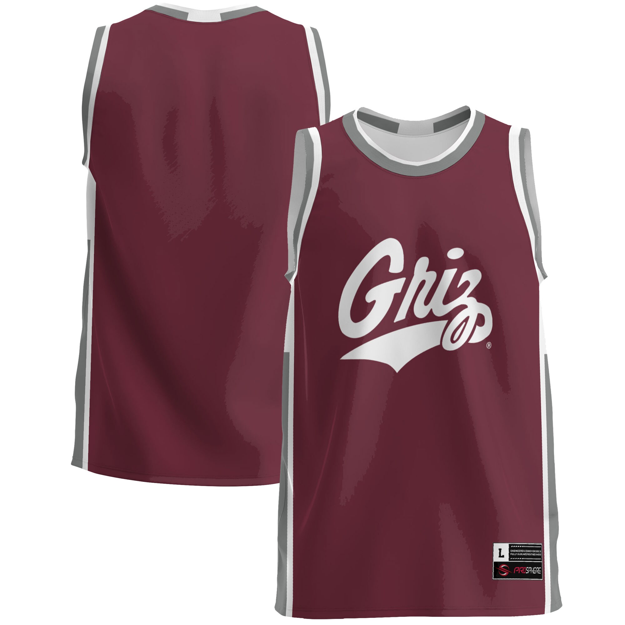 Montana Grizzlies Basketball Jersey - Maroon