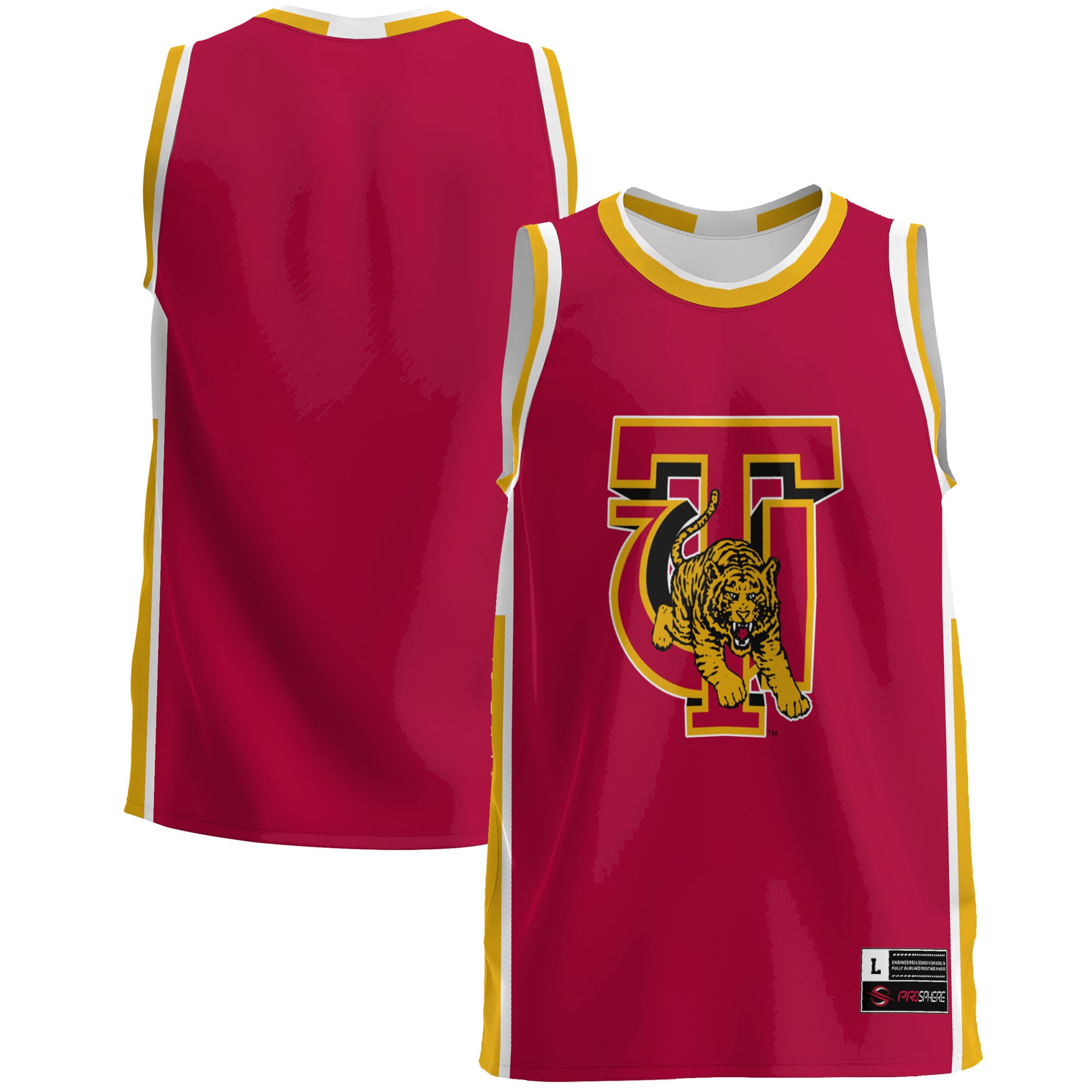 Tuskegee Golden Tigers Basketball Jersey - Crimson