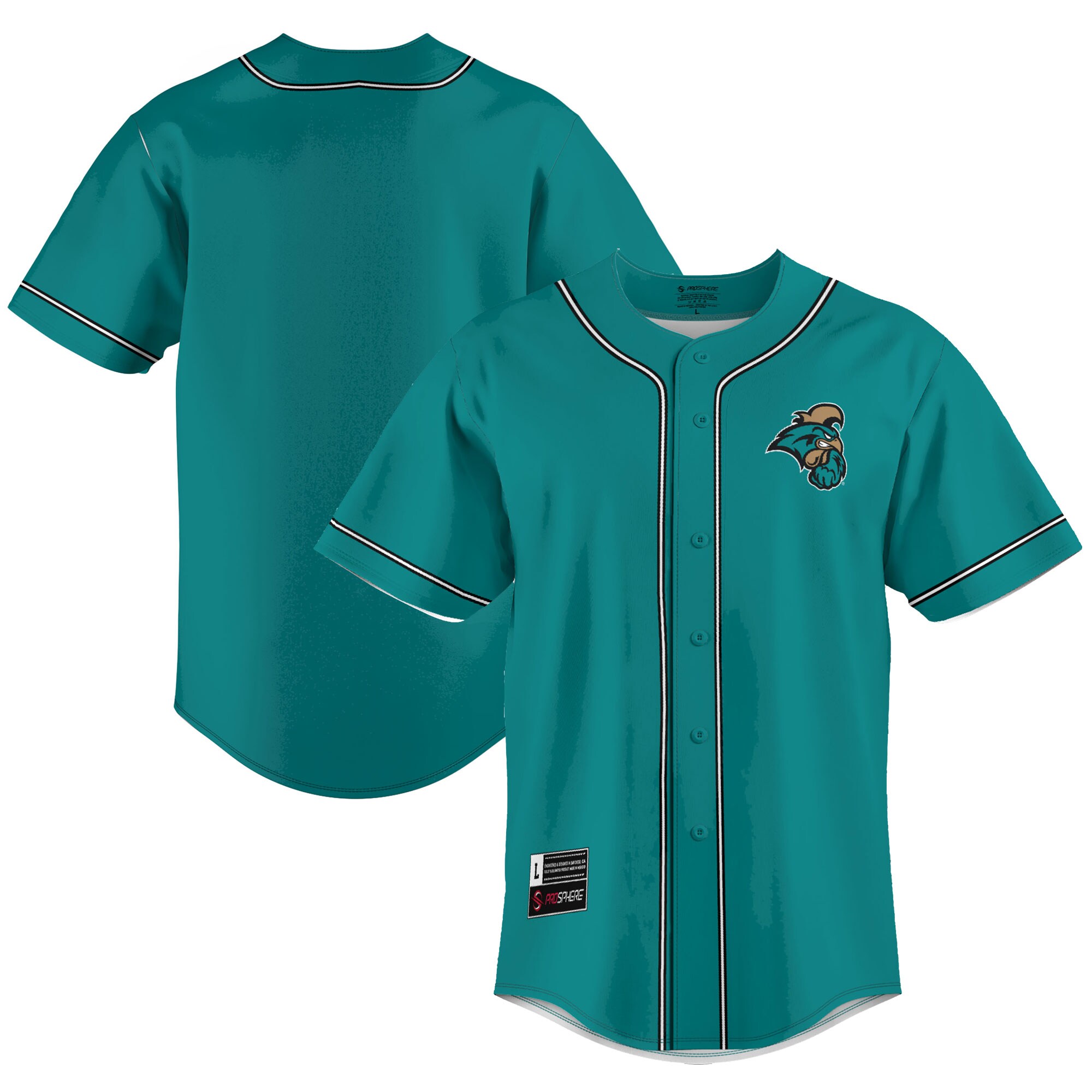 Coastal Carolina Chanticleers Baseball Jersey - Teal