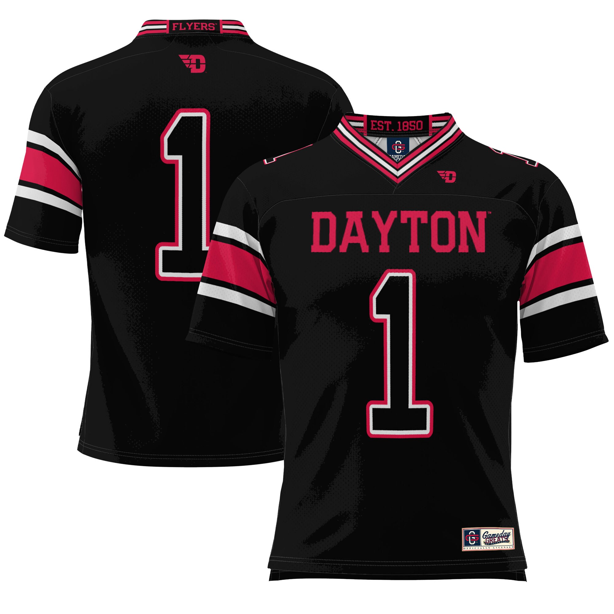 #1 Dayton Flyers ProSphere Youth Endzone Football Jersey - Black