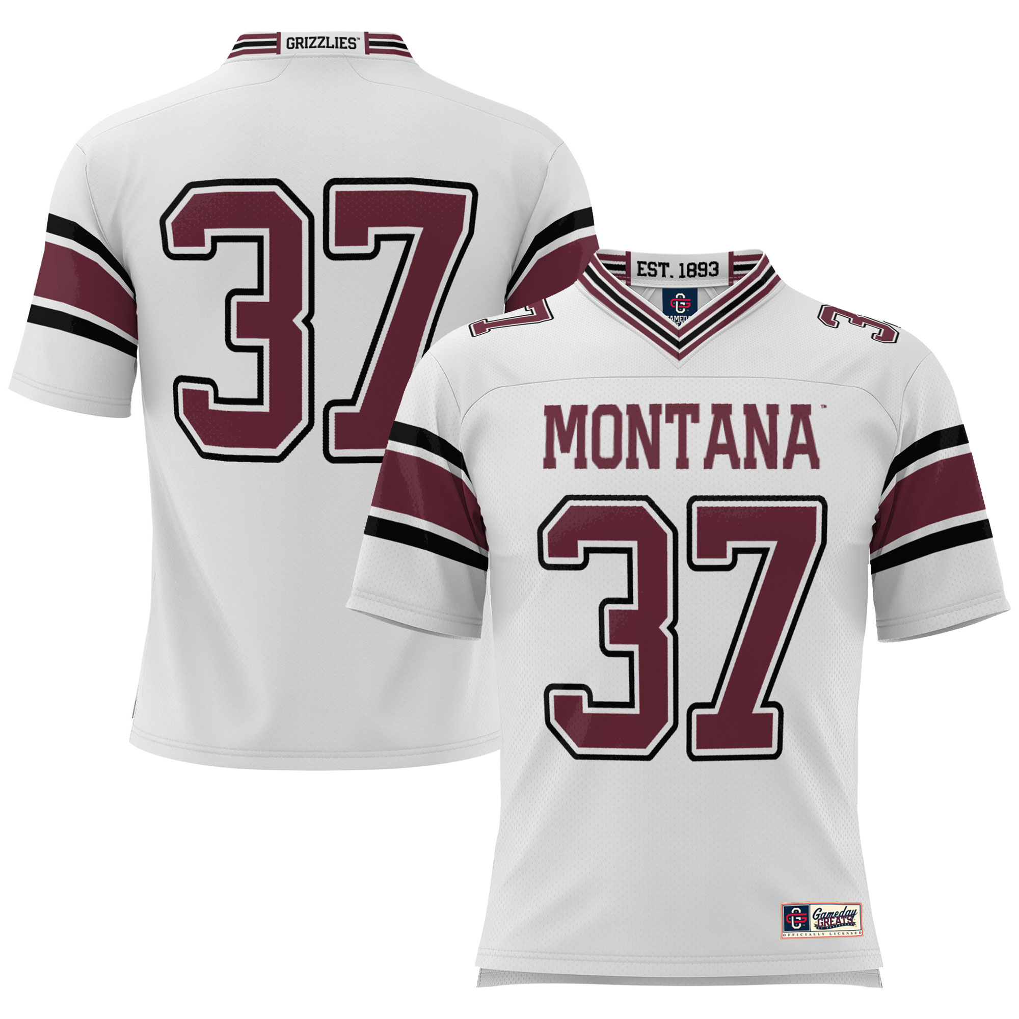 #37 Montana Grizzlies ProSphere Youth Football Jersey - White