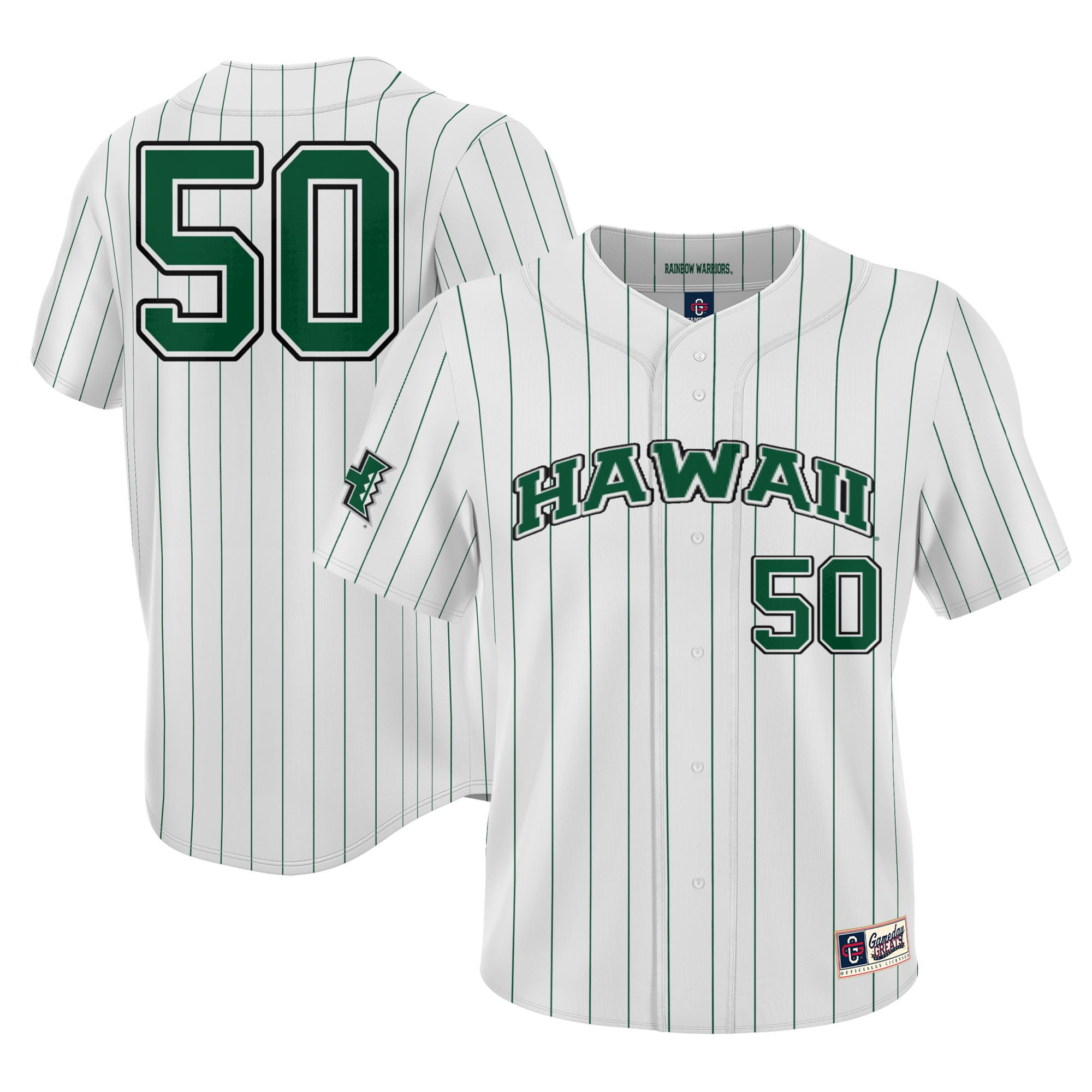 #1 Hawaii Warriors ProSphere Baseball Jersey - White