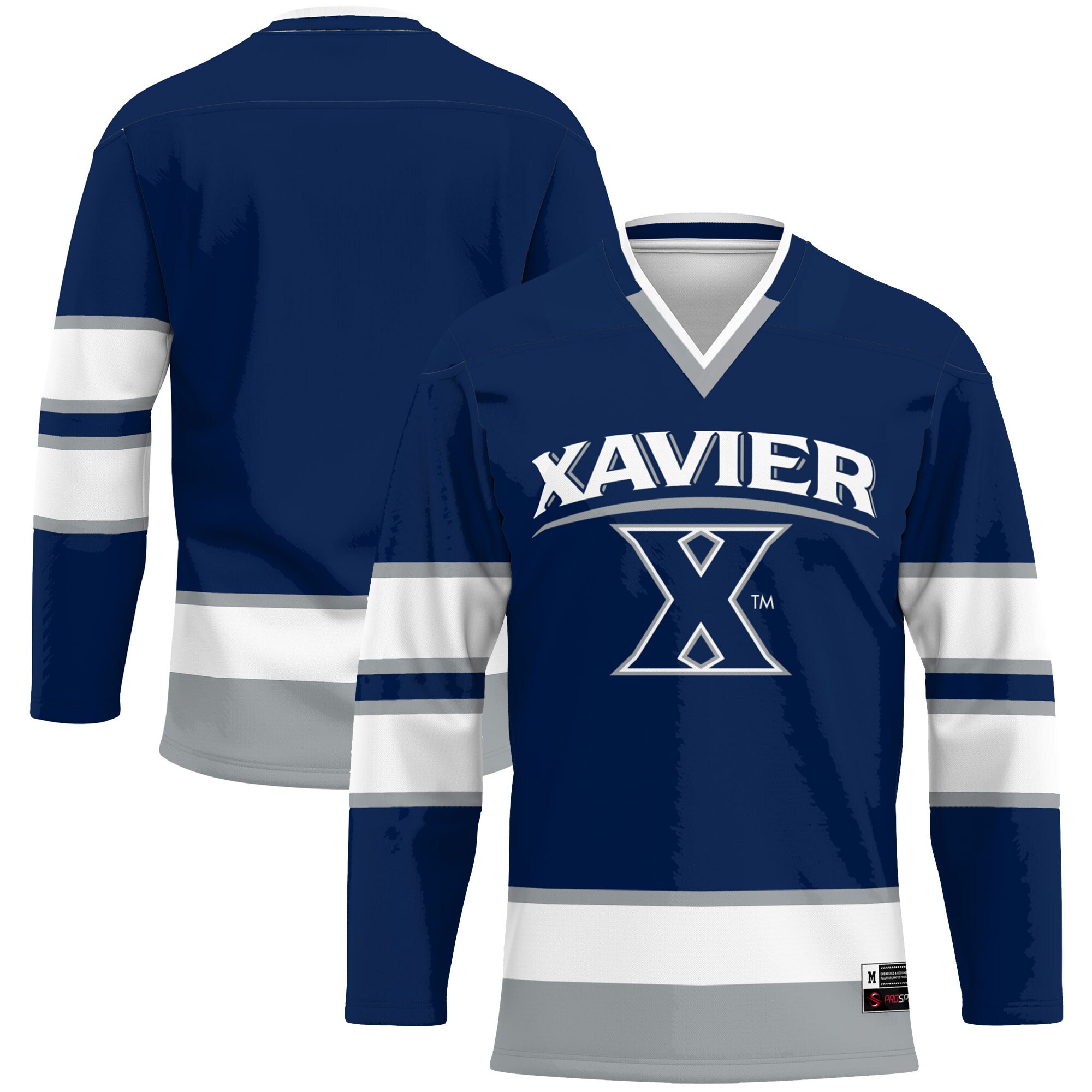 Xavier Musketeers Hockey Jersey - Navy