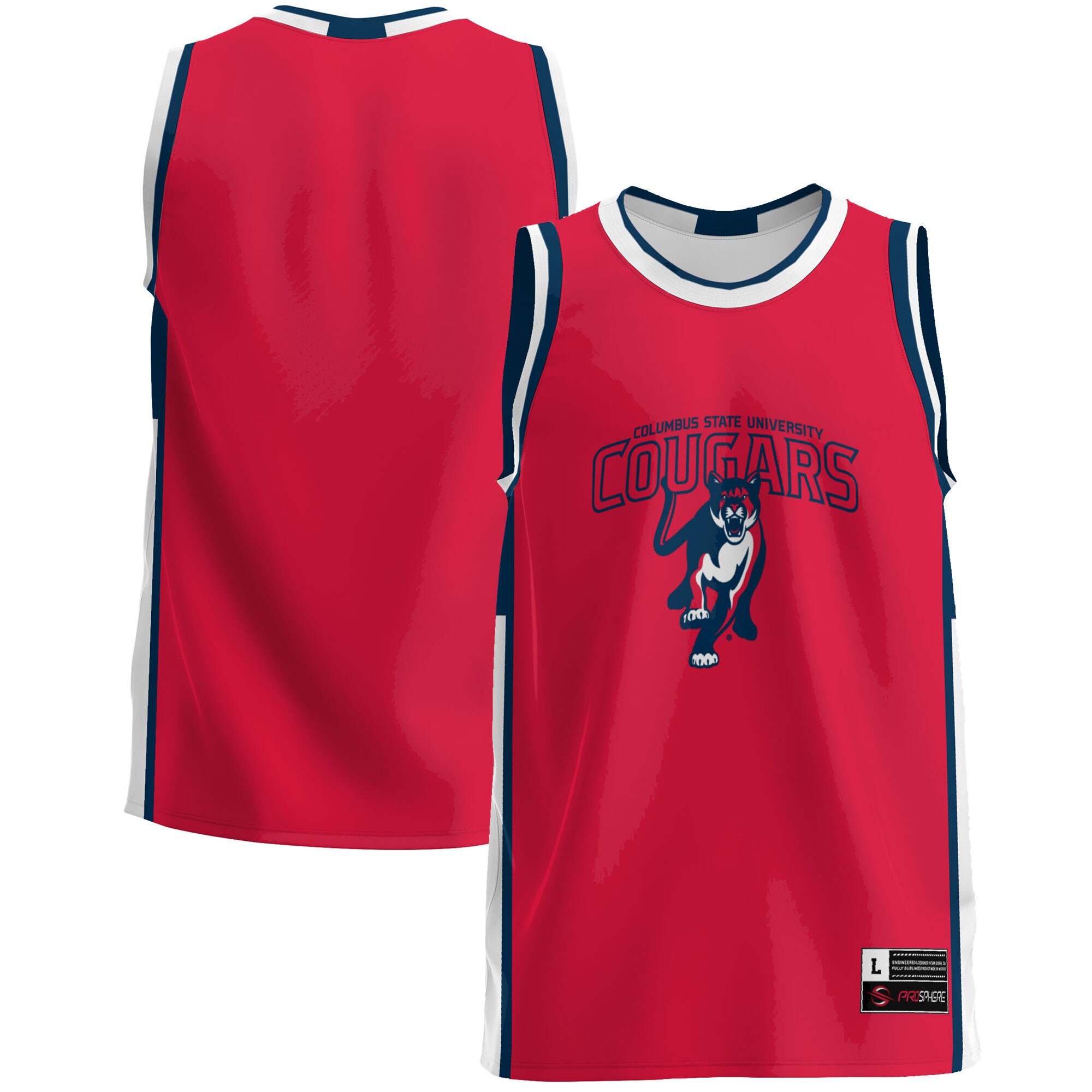 Columbus State Cougars Basketball Jersey - Red
