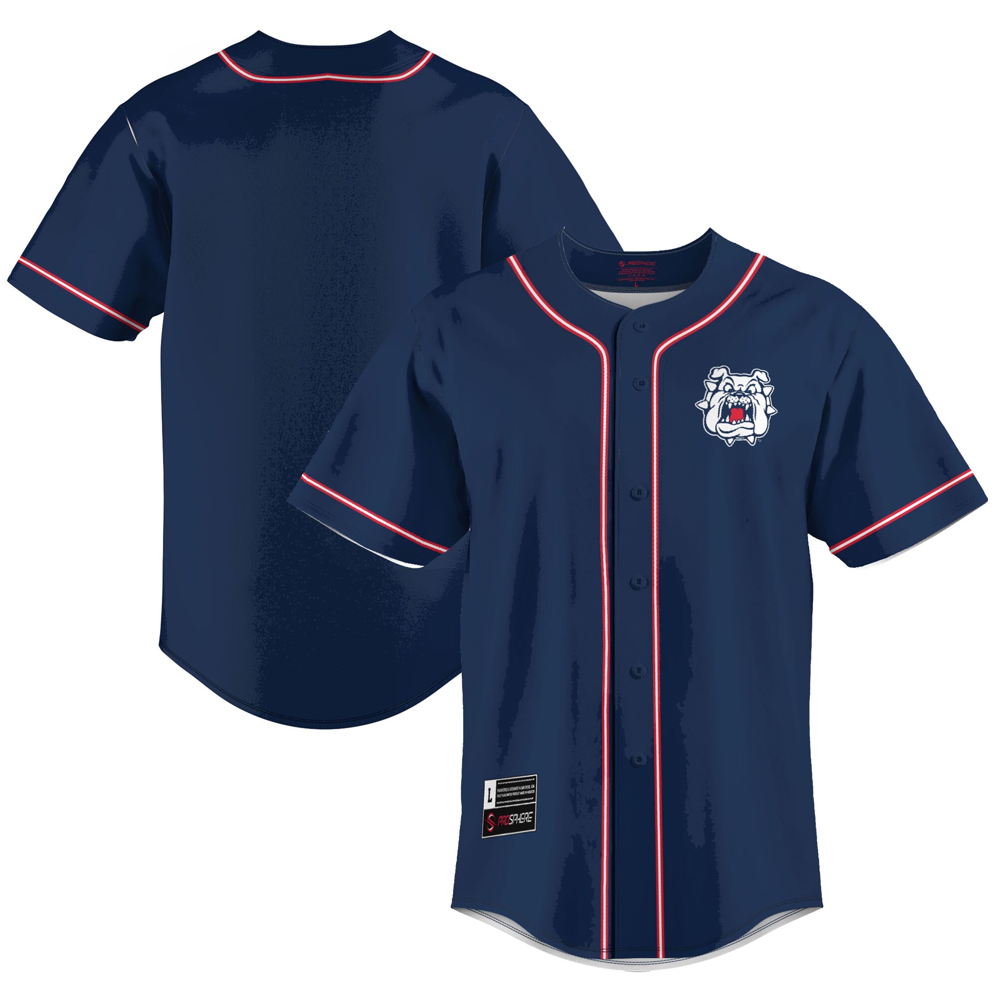 Fresno State Bulldogs Baseball Jersey - Navy