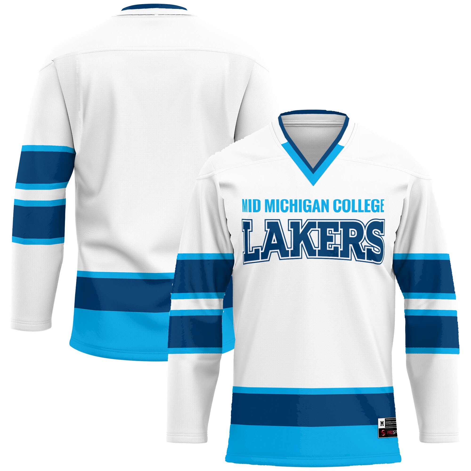 Mid Michigan College ProSphere Hockey Jersey - White