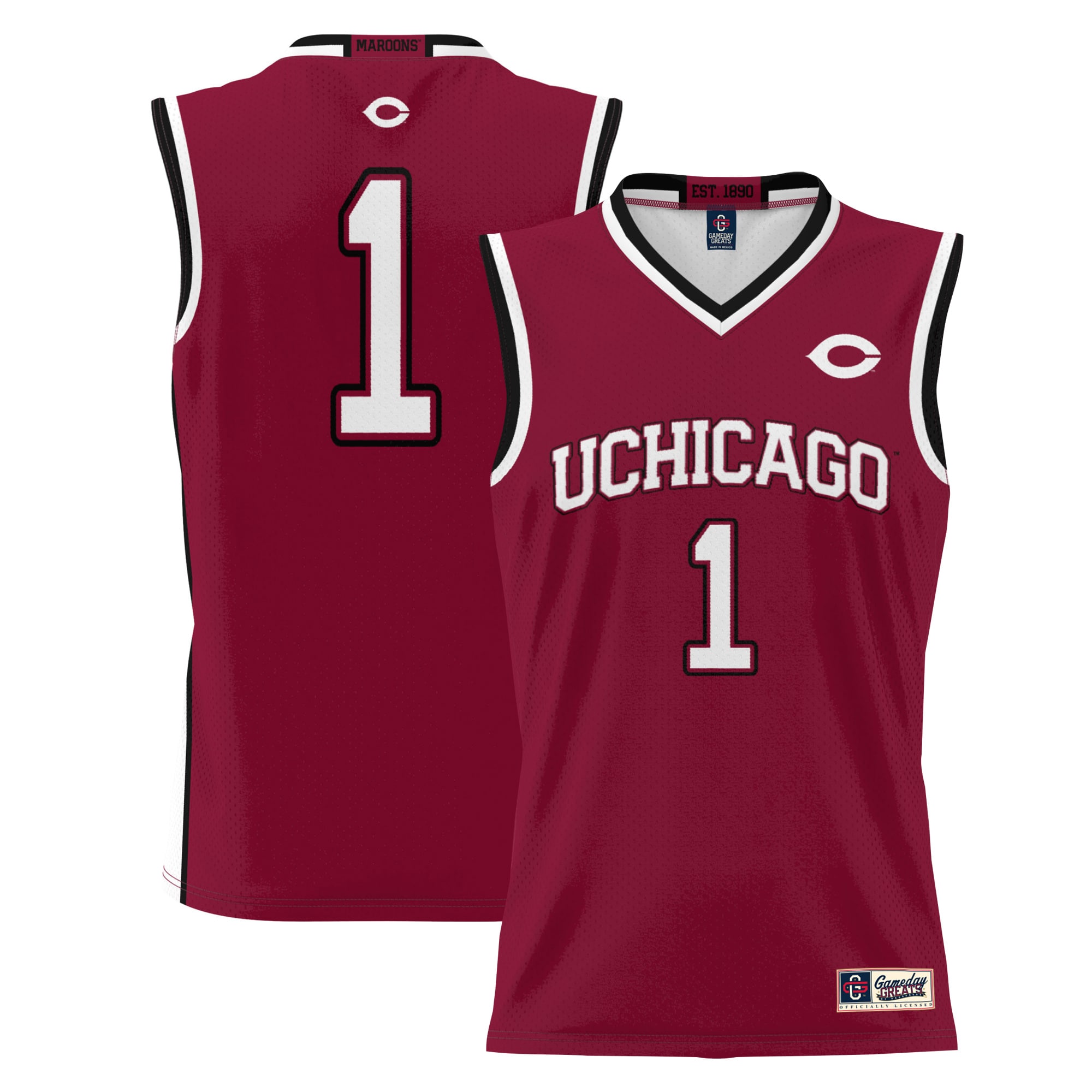 #1 UChicago Maroons ProSphere Youth Basketball Jersey - Maroon