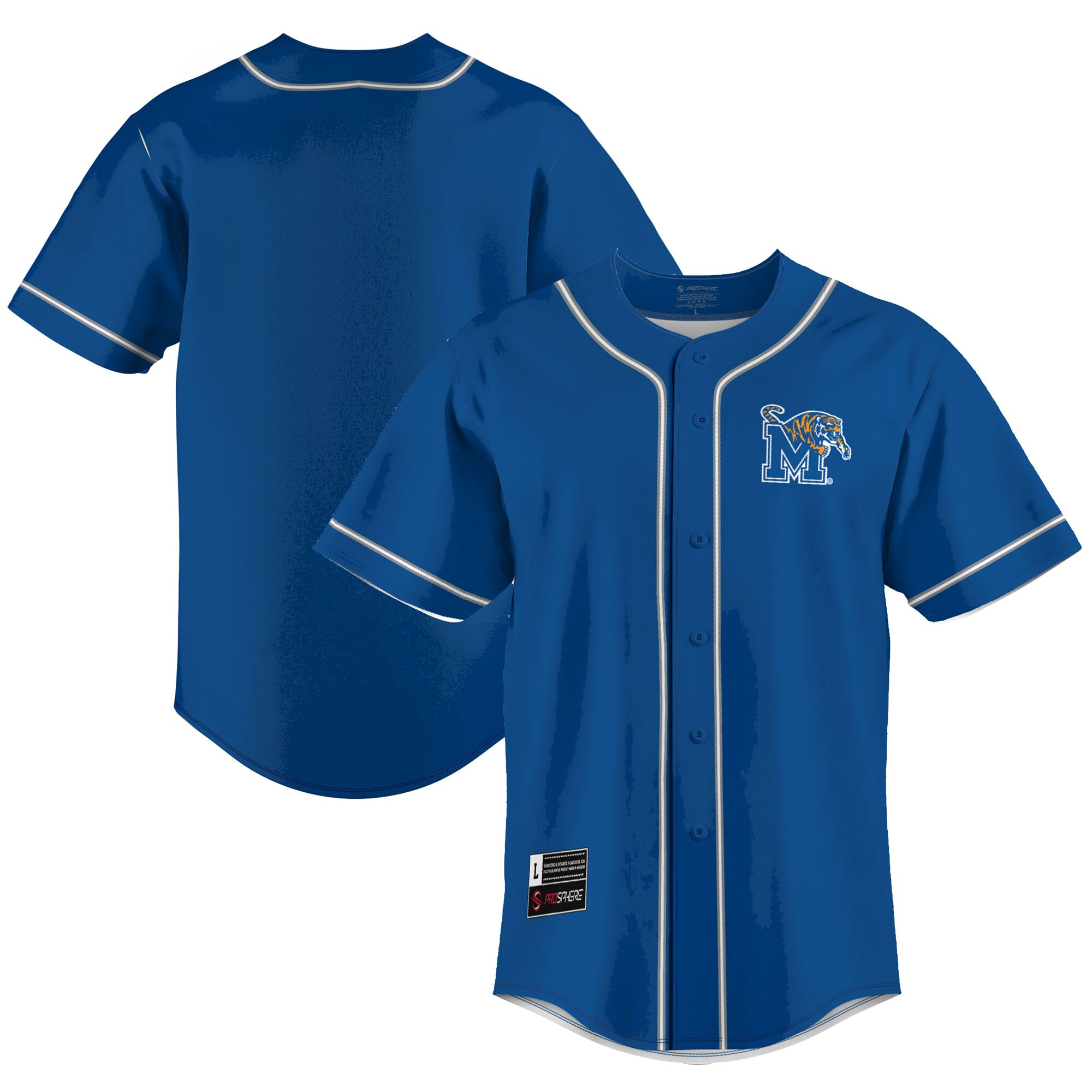 Memphis Tigers Baseball Jersey - Royal