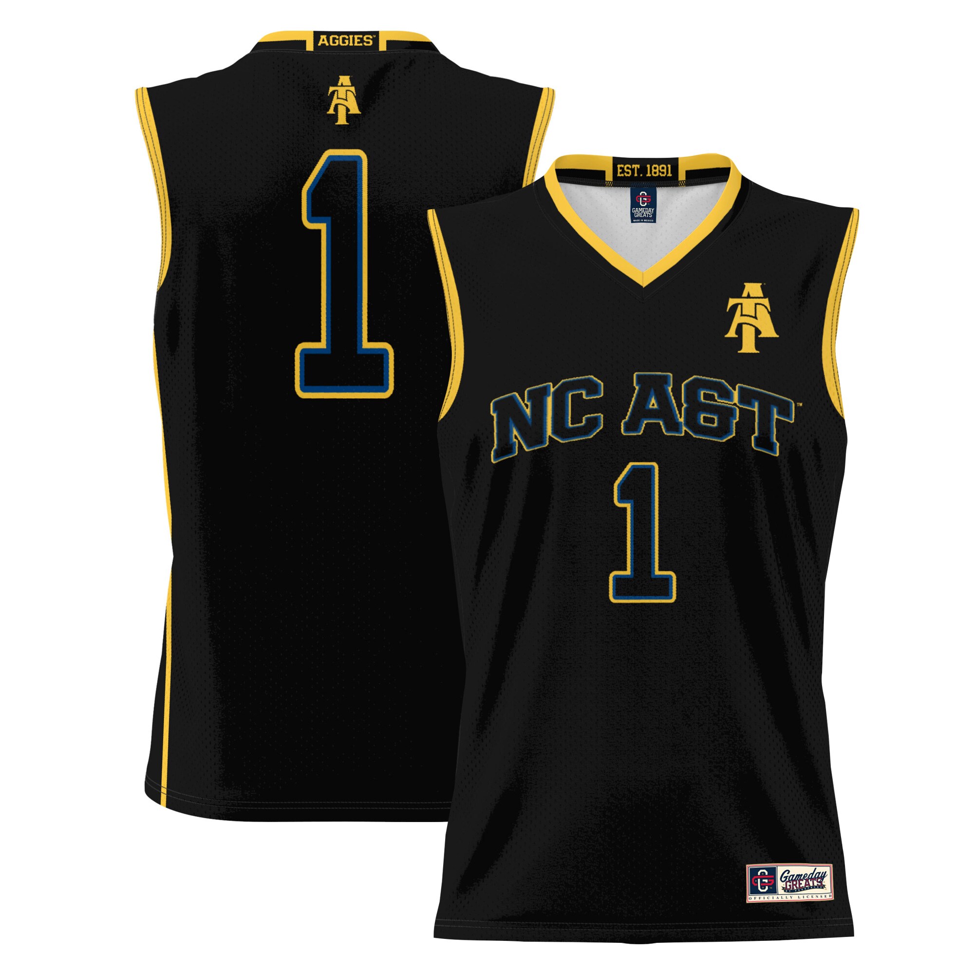 #1 North Carolina A&T Aggies ProSphere Basketball Jersey - Black