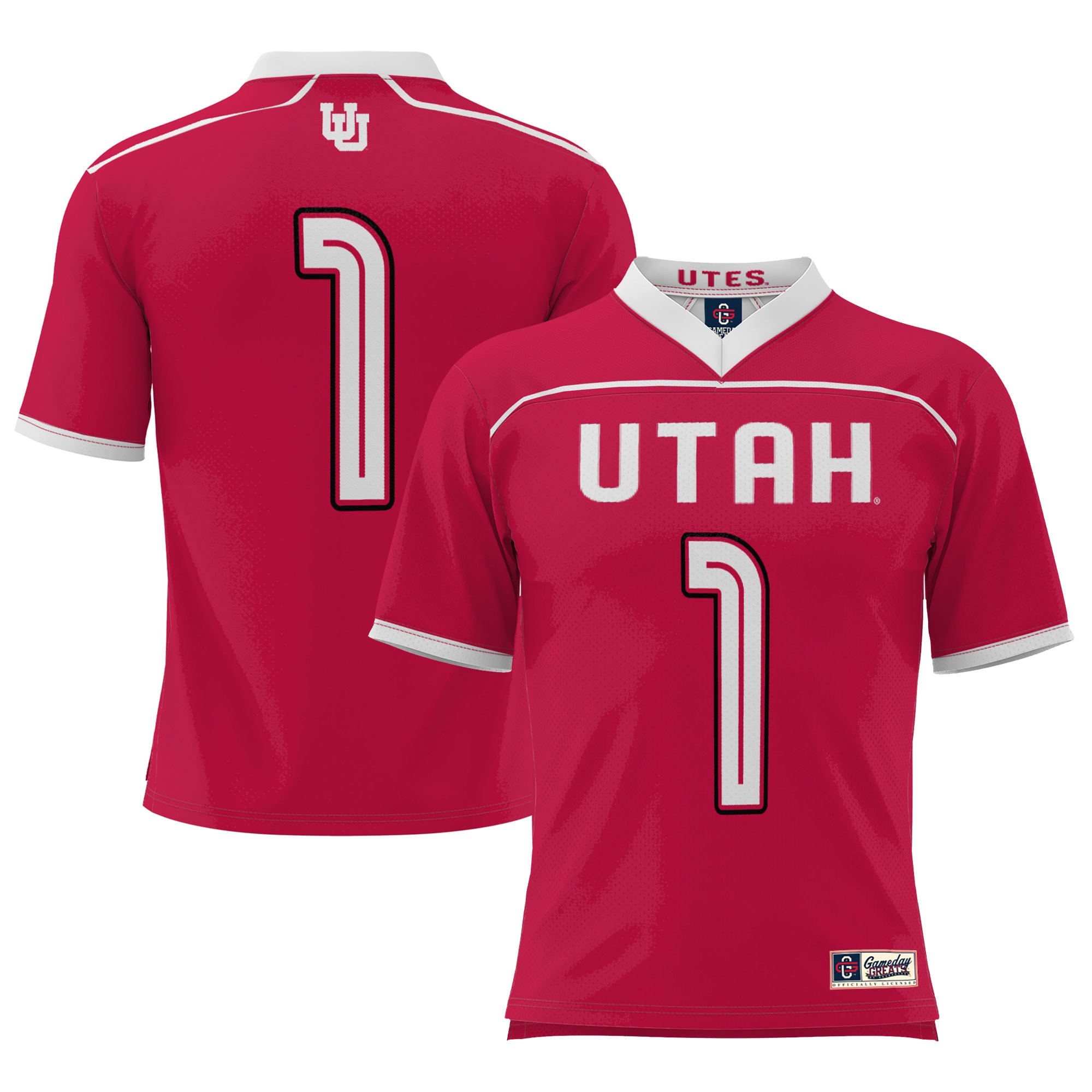 Utah Utes ProSphere Youth #1 Men's Lacrosse Jersey - Red