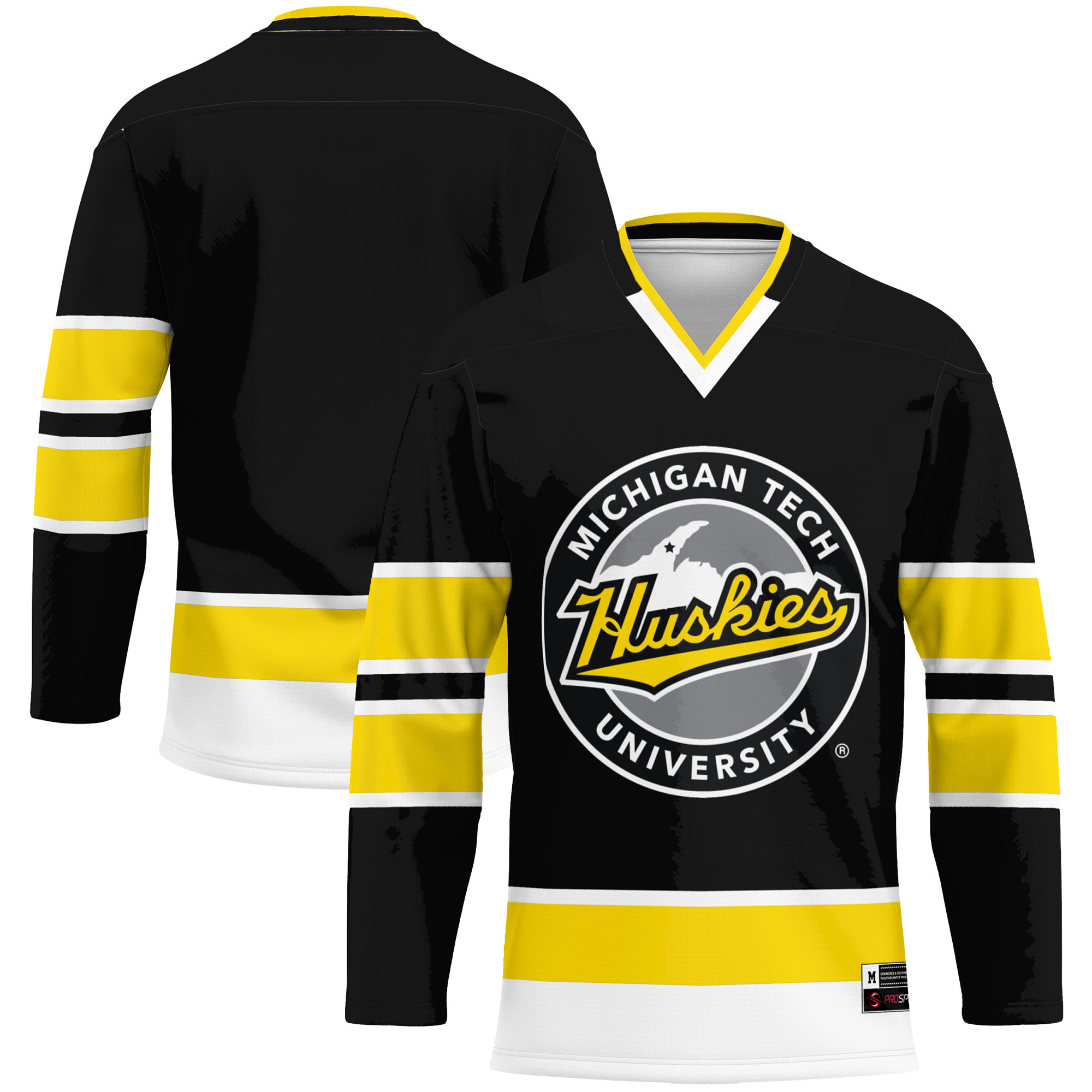 Michigan Tech Huskies Hockey Jersey - Black