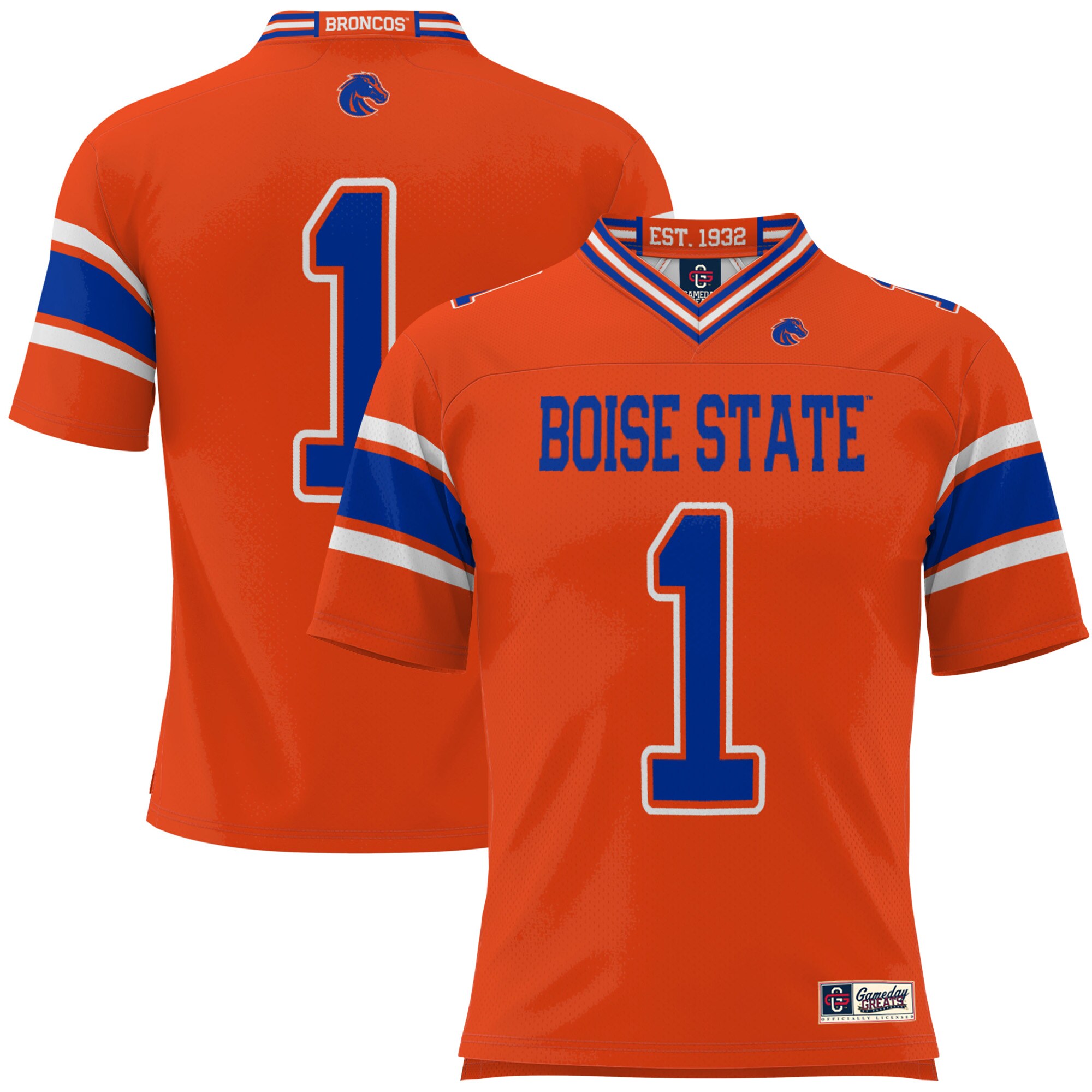 #1 Boise State Broncos ProSphere Football Jersey - Orange