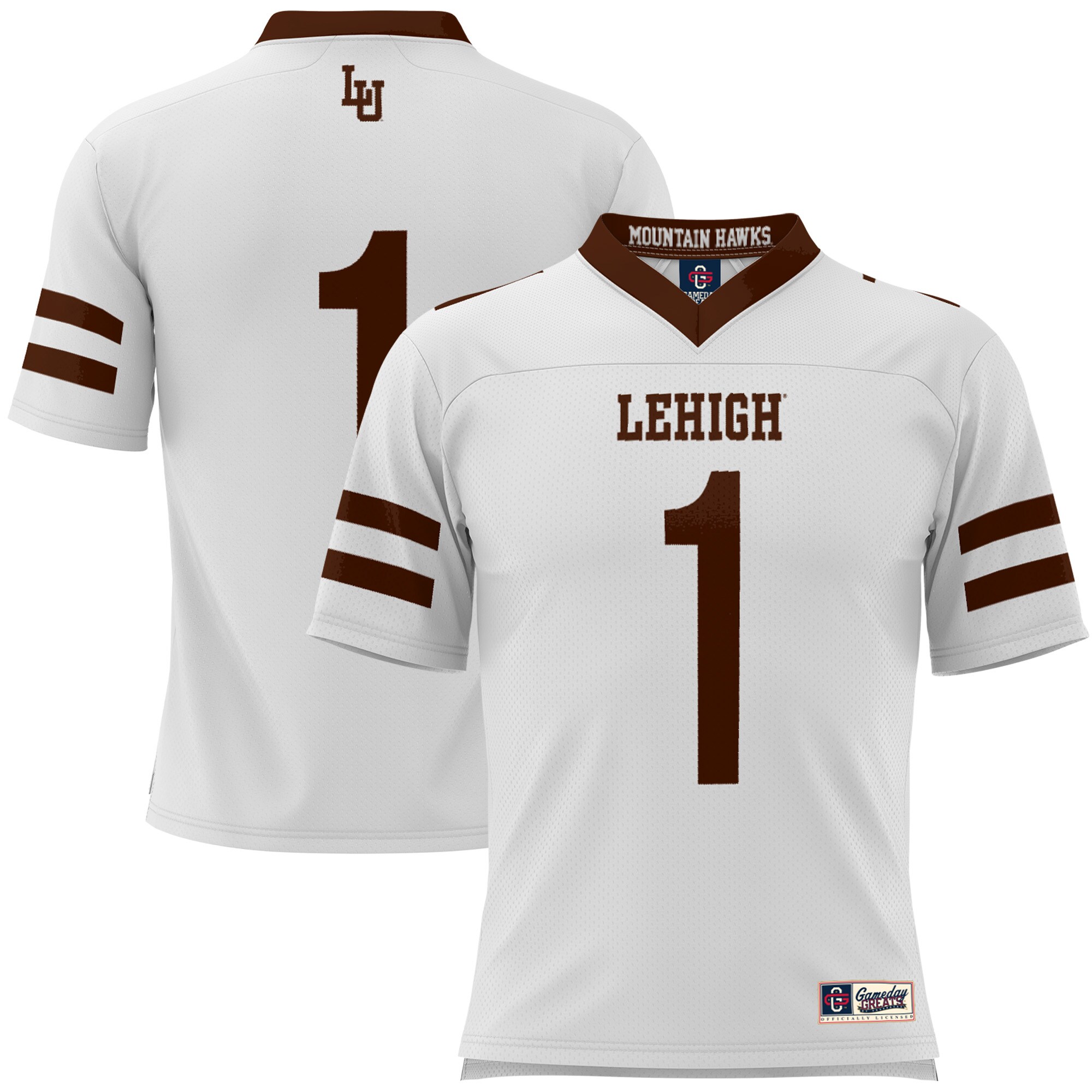 #1 Lehigh Mountain Hawks ProSphere Football Jersey - White