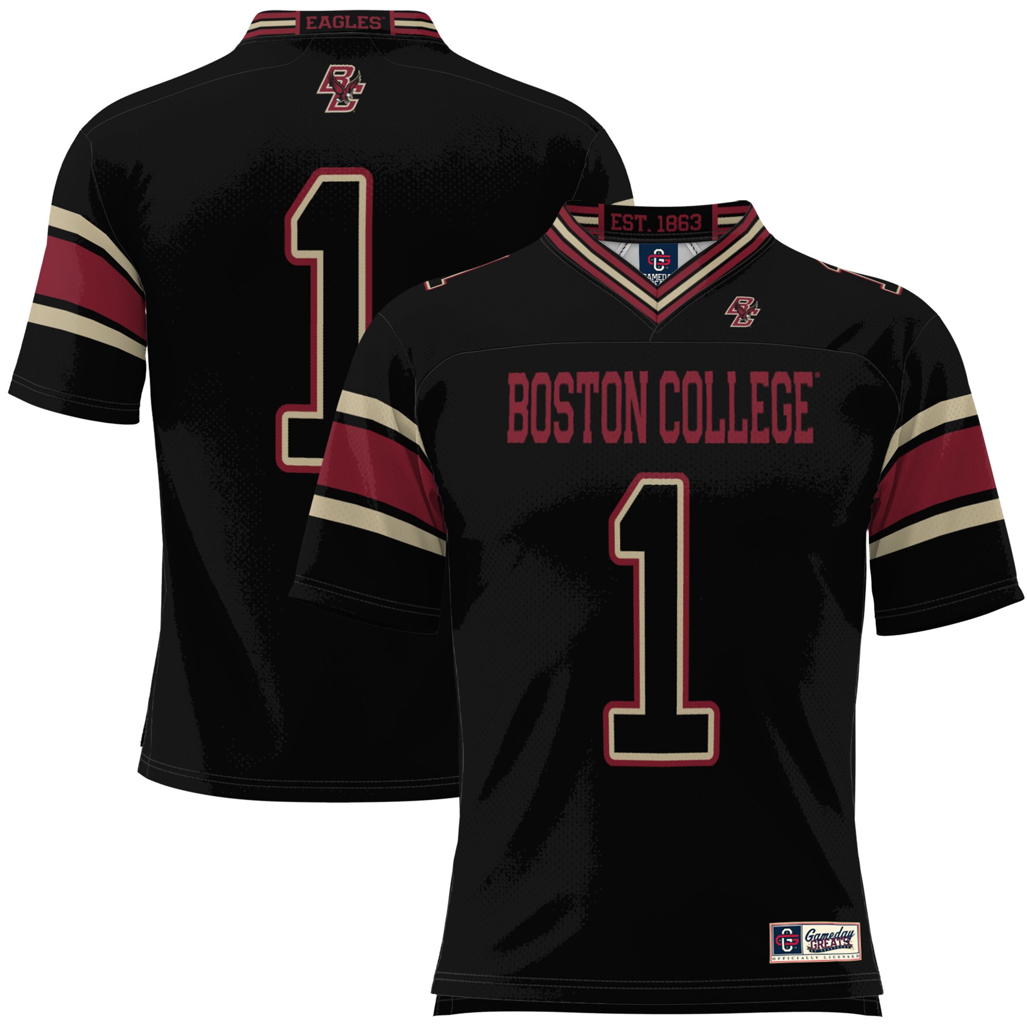 #1 Boston College Eagles ProSphere Football Jersey - Black