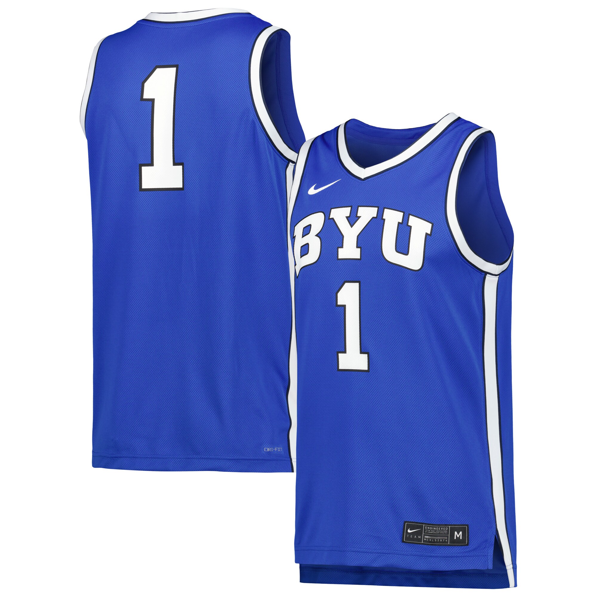 BYU Cougars Nike Replica Basketball Jersey - Royal