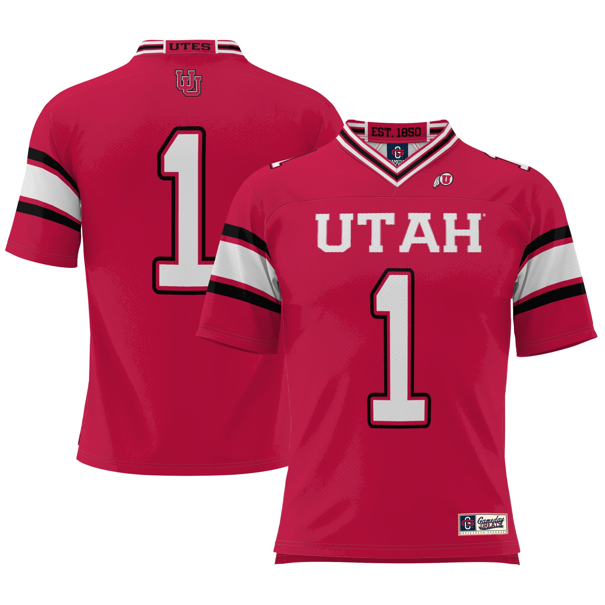 #1 Utah Utes ProSphere Football Jersey - Red