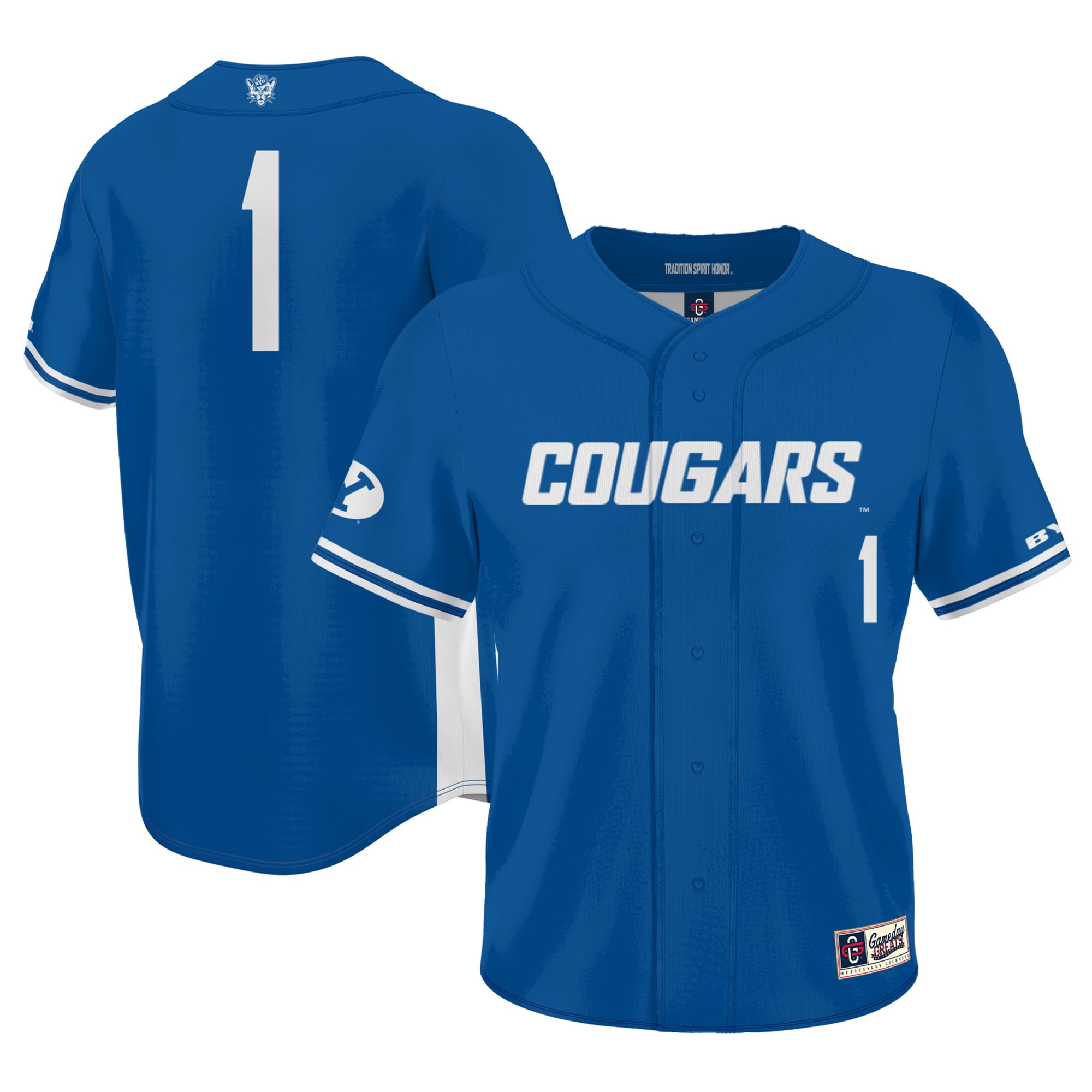 #1 BYU Cougars ProSphere Baseball Jersey - Royal