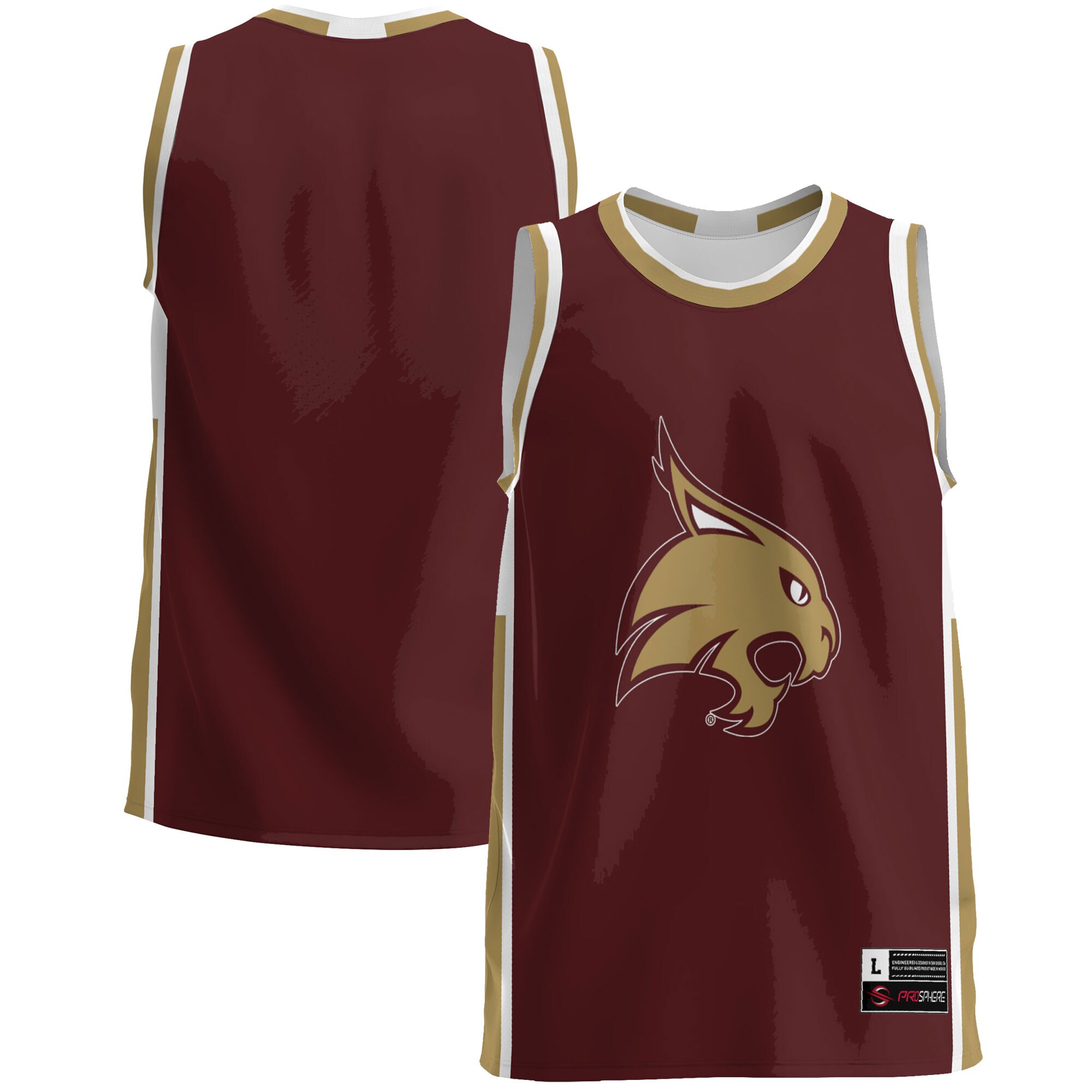Texas State Bobcats Basketball Jersey - Maroon